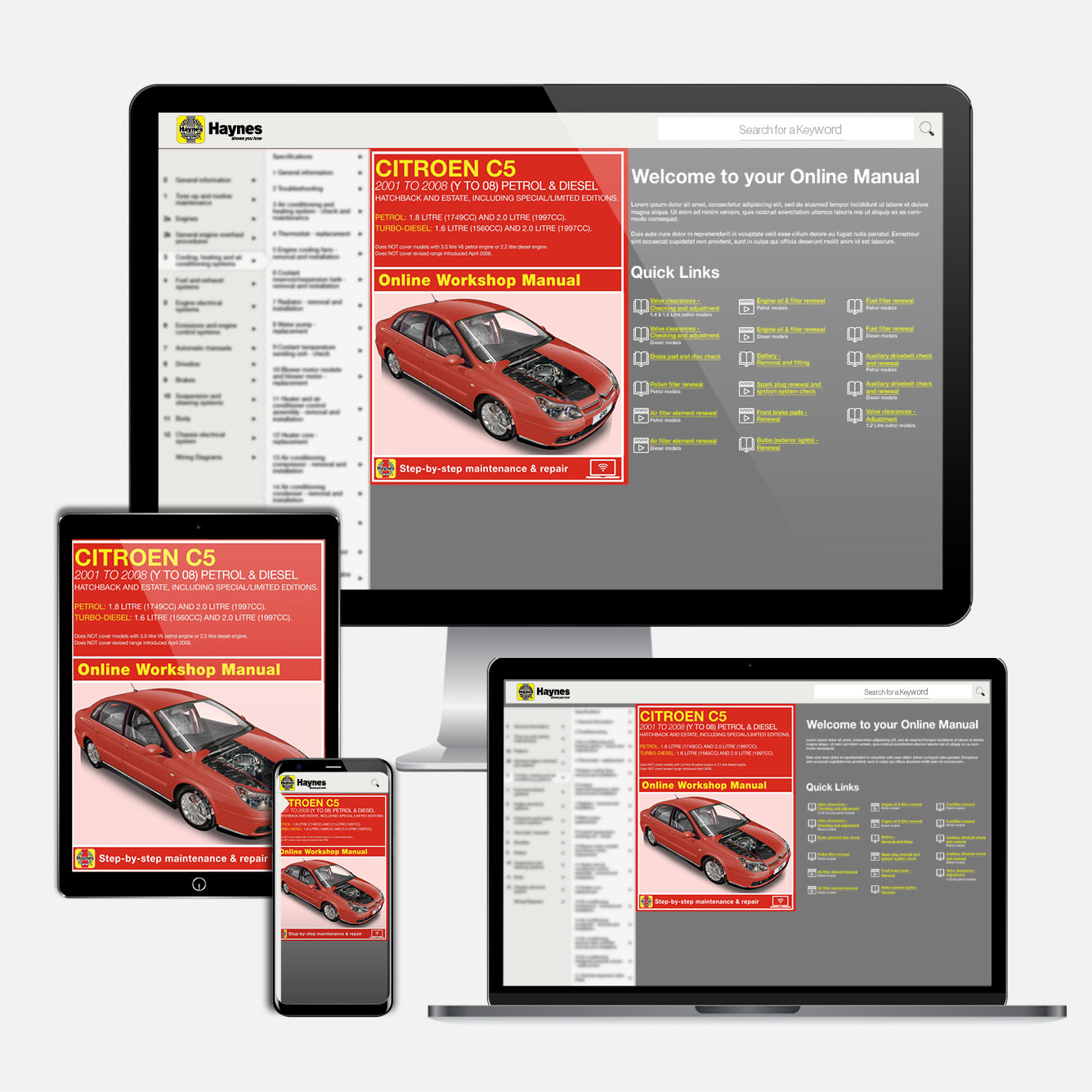 Citroen C5 Petrol & Diesel (2001-Mar 2008) Haynes Repair Manual