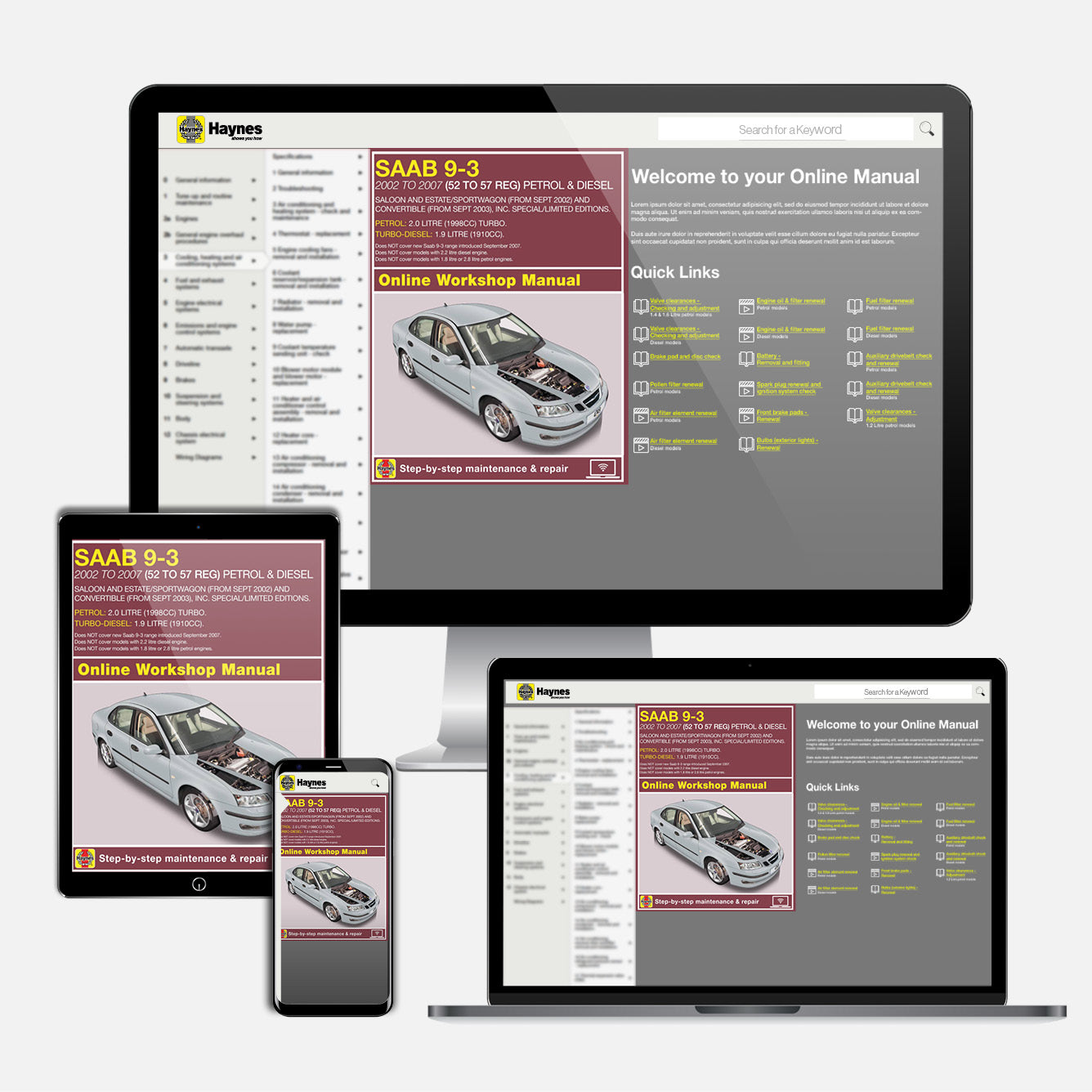 Saab 9-3 Petrol & Diesel (Sept 2002-Sept 2007) Haynes Repair Manual