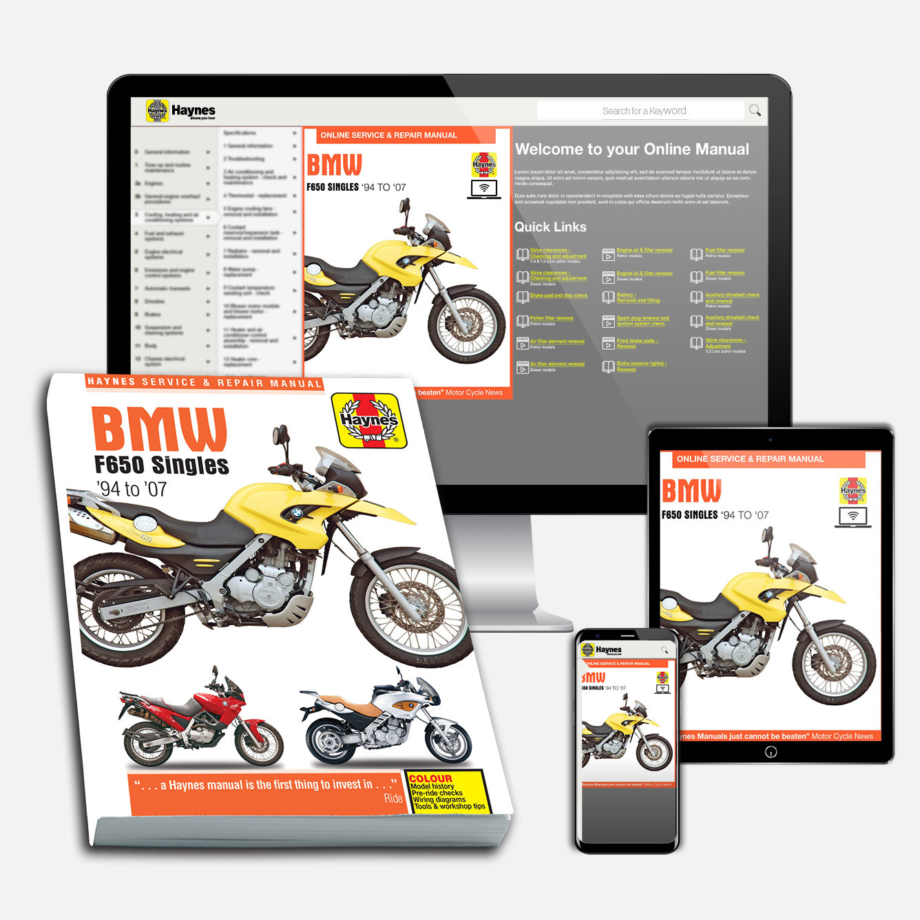BMW F650 Singles (1994-2007) Haynes Repair Manual