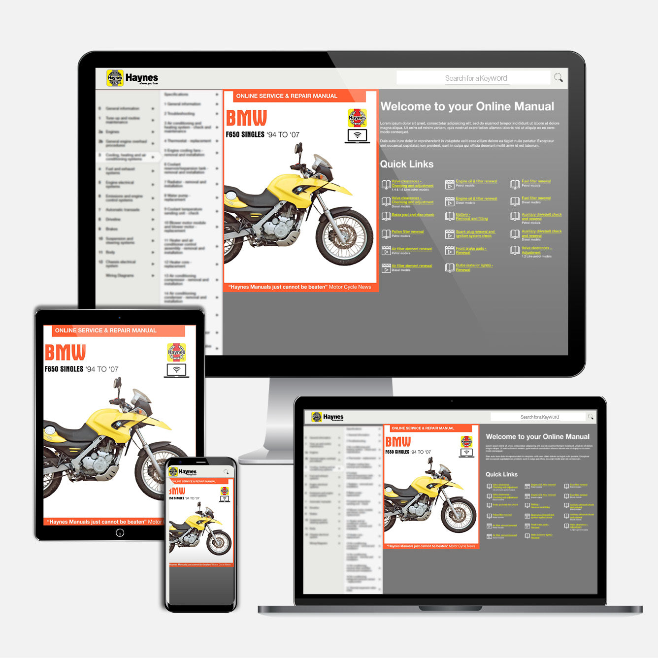 BMW F650 Singles (1994-2007) Haynes Repair Manual