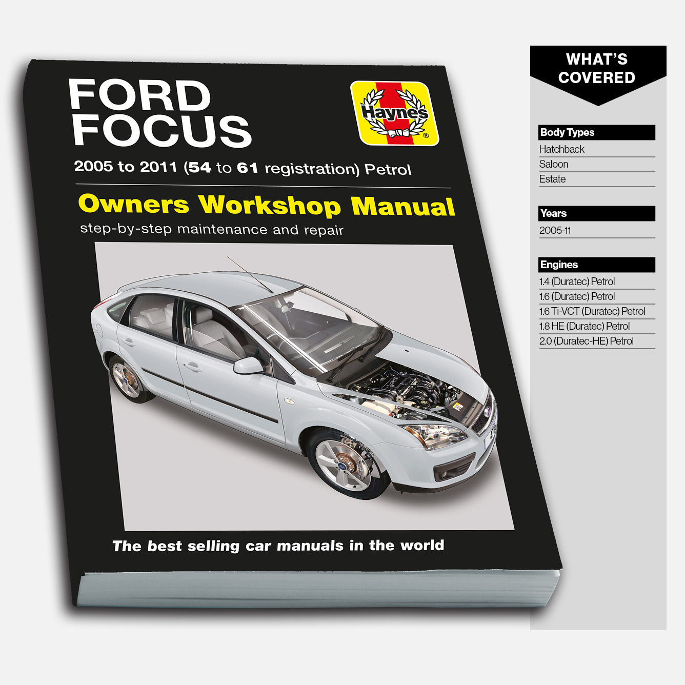 Ford Focus repair manual with a car image on the cover