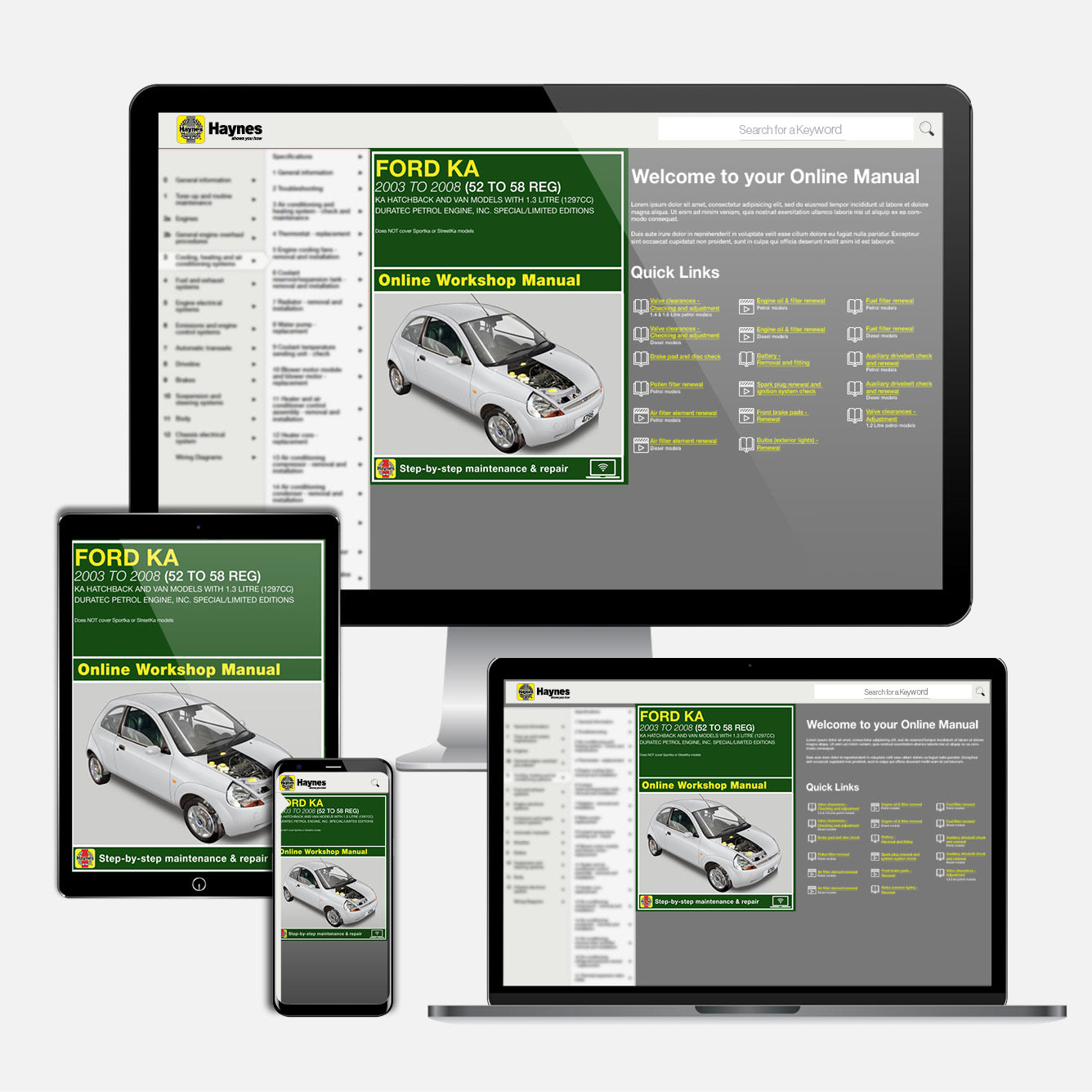 Ford Ka 1.3L Petrol (2003-2008) Haynes Online Manual
