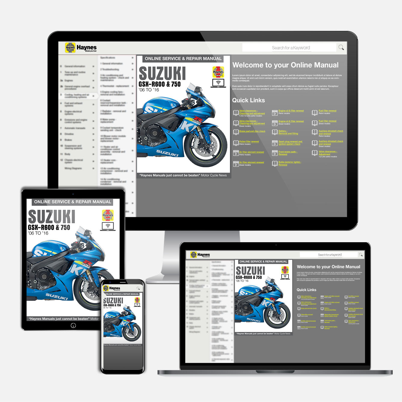 Suzuki GSX-R600 & 750 (2006-2016) Haynes Repair Manual
