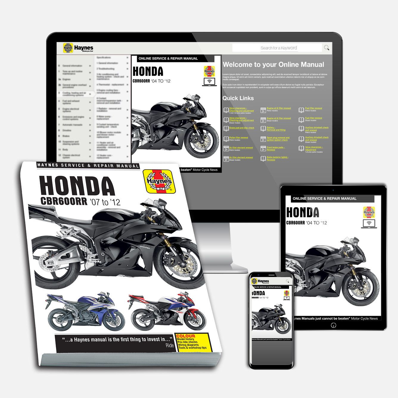 Honda CBR600RR (2007-2012) Haynes Repair Manual
