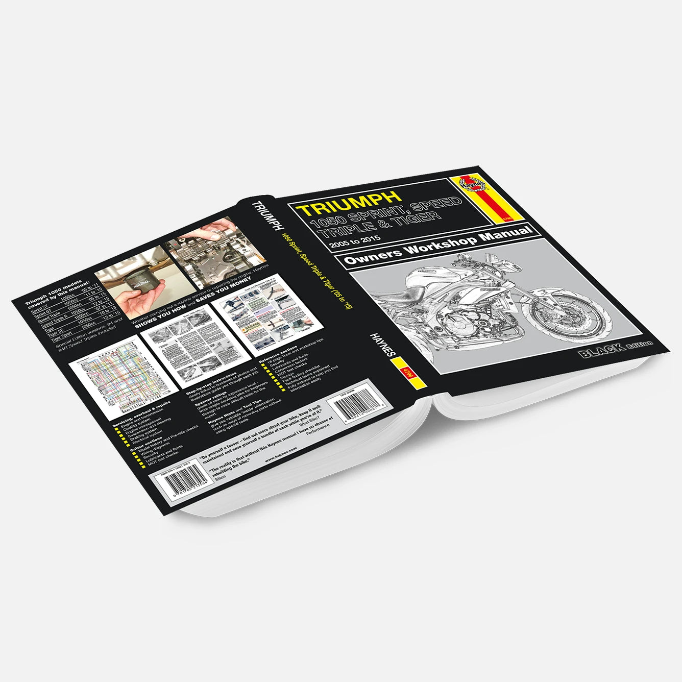 Triumph motorcycle owners workshop manual on a white background
