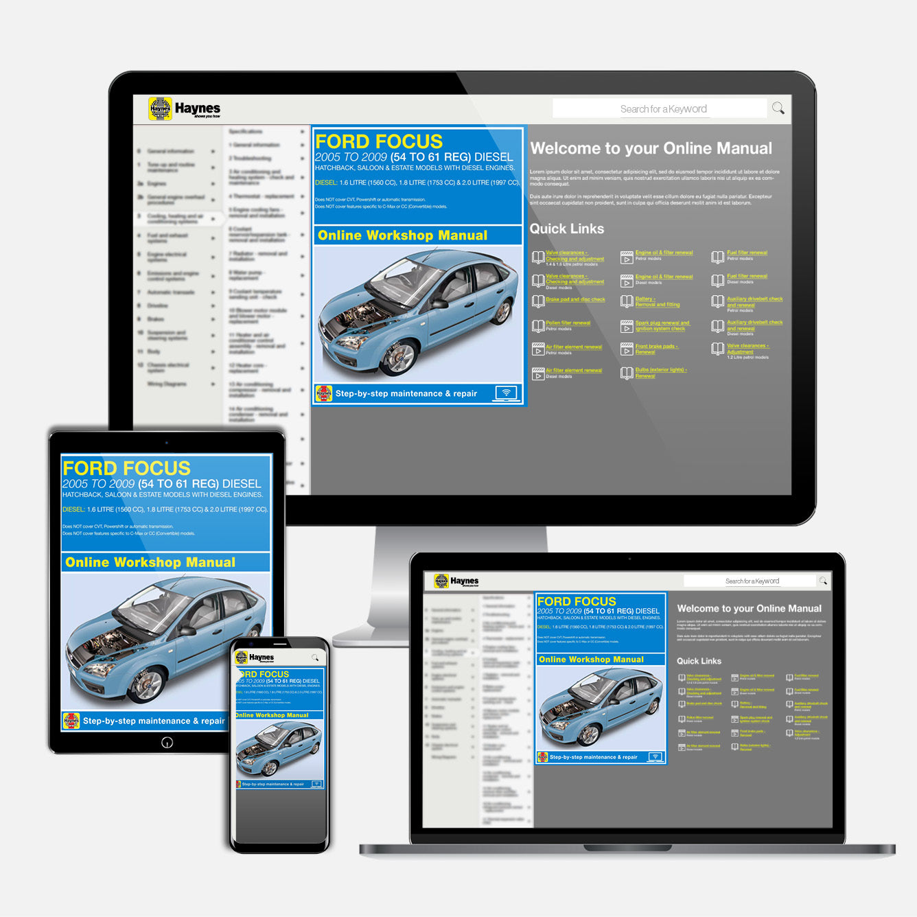 Ford Focus Diesel (2005-2011) 54 to 61 Haynes Repair Manual