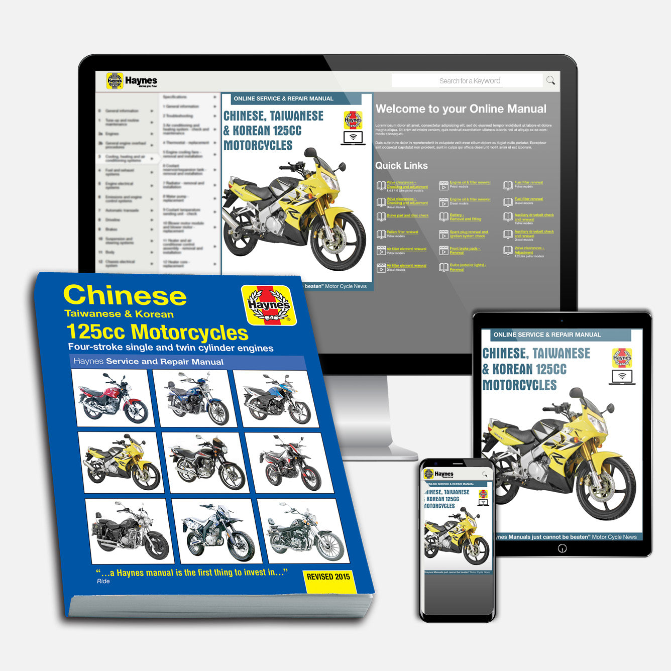 Chinese, Taiwanese & Korean 125cc Motorcycles Haynes Repair Manual