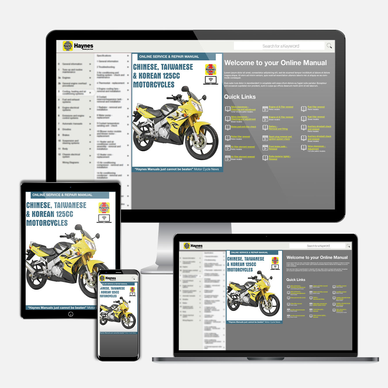 Chinese, Taiwanese & Korean 125cc Motorcycles Haynes Repair Manual