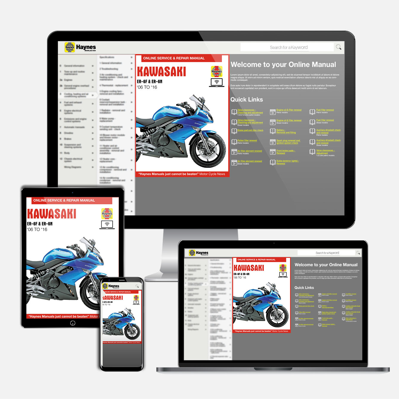 Kawasaki ER-6f & ER-6n (2006-2016) Haynes Repair Manual