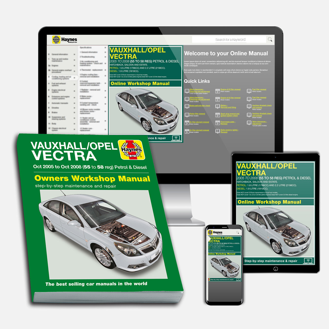 Vauxhall/Opel Vectra Petrol & Diesel (Oct 2005-Oct 2008) Haynes Repair Manual