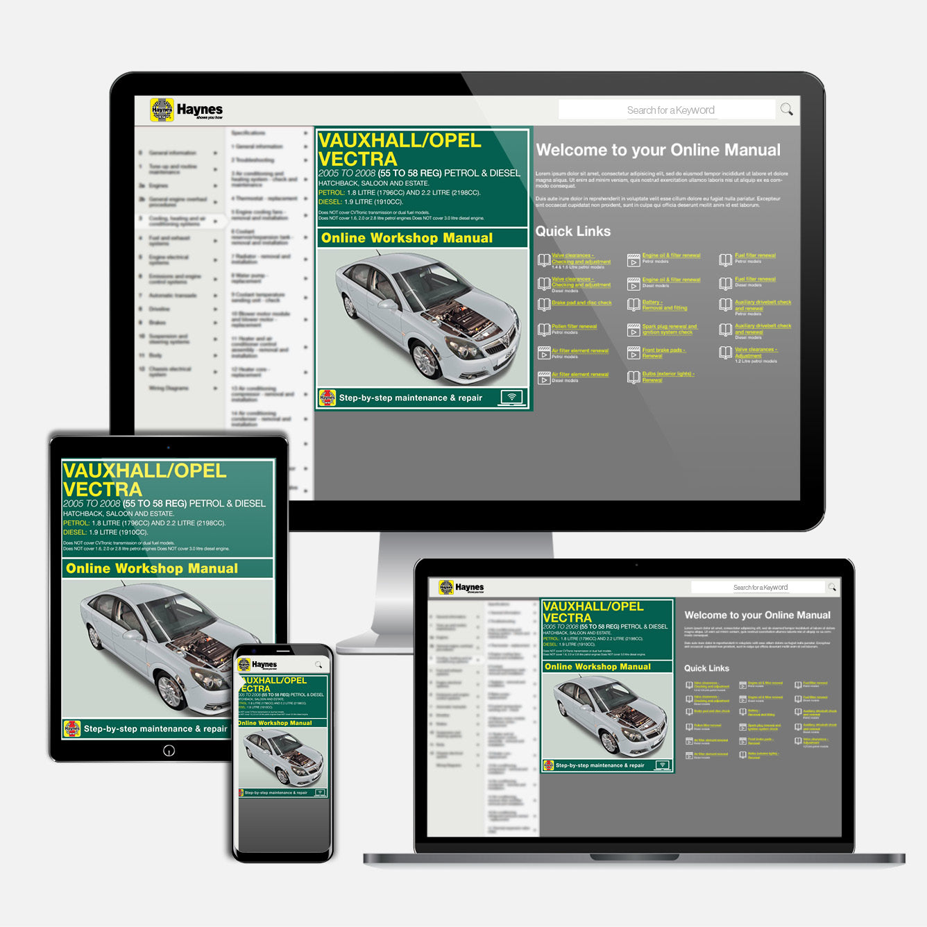 Vauxhall/Opel Vectra Petrol & Diesel (Oct 2005-Oct 2008) Haynes Repair Manual