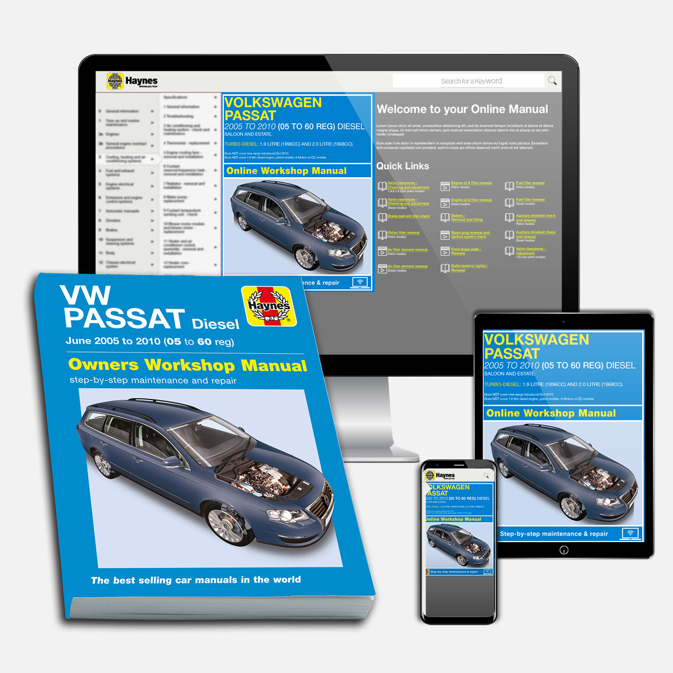 Volkswagen Passat Diesel (June 2005-2010) Haynes Repair Manual Bundle