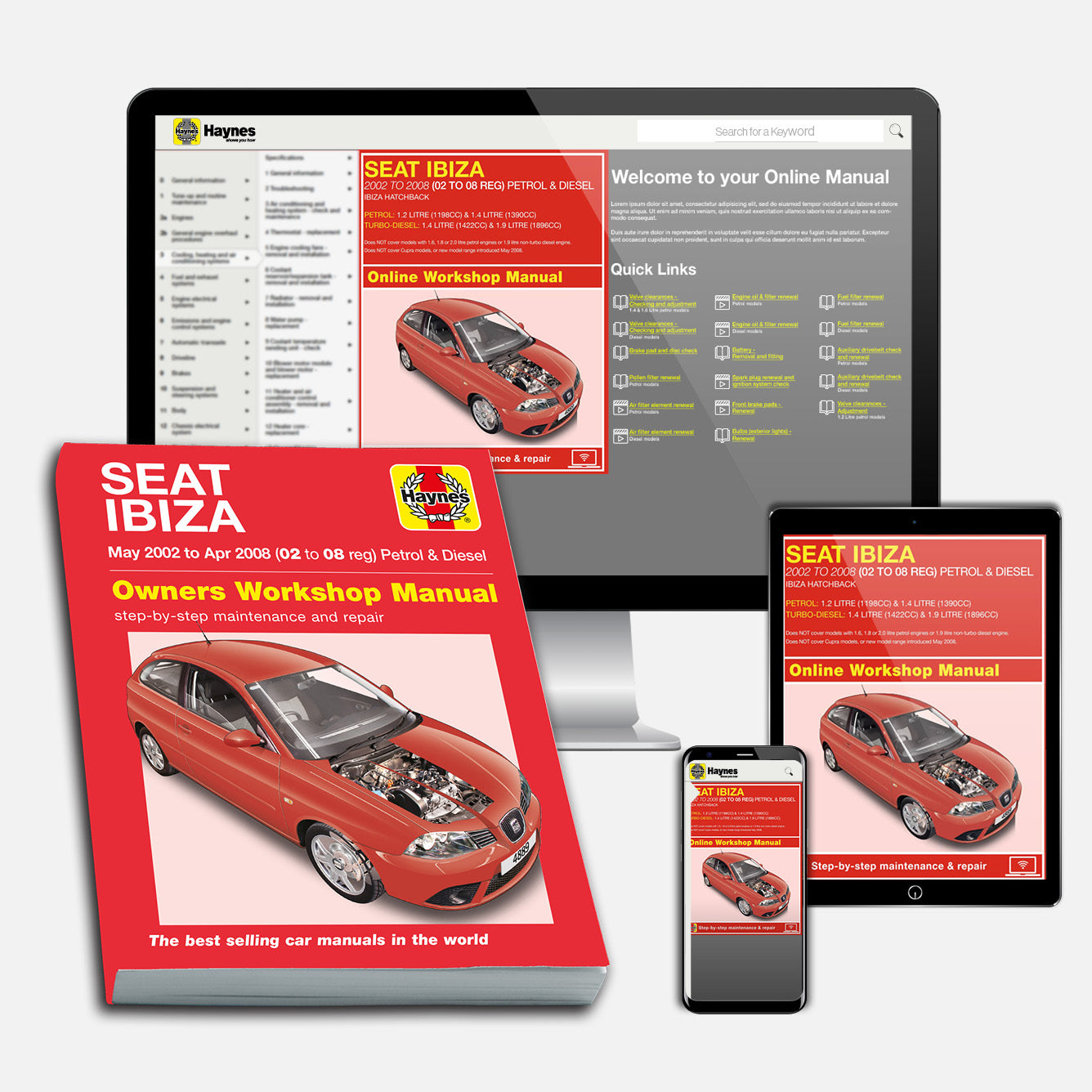 Seat Ibiza Petrol & Diesel (May 2002-Apr 2008) Haynes Repair Manual