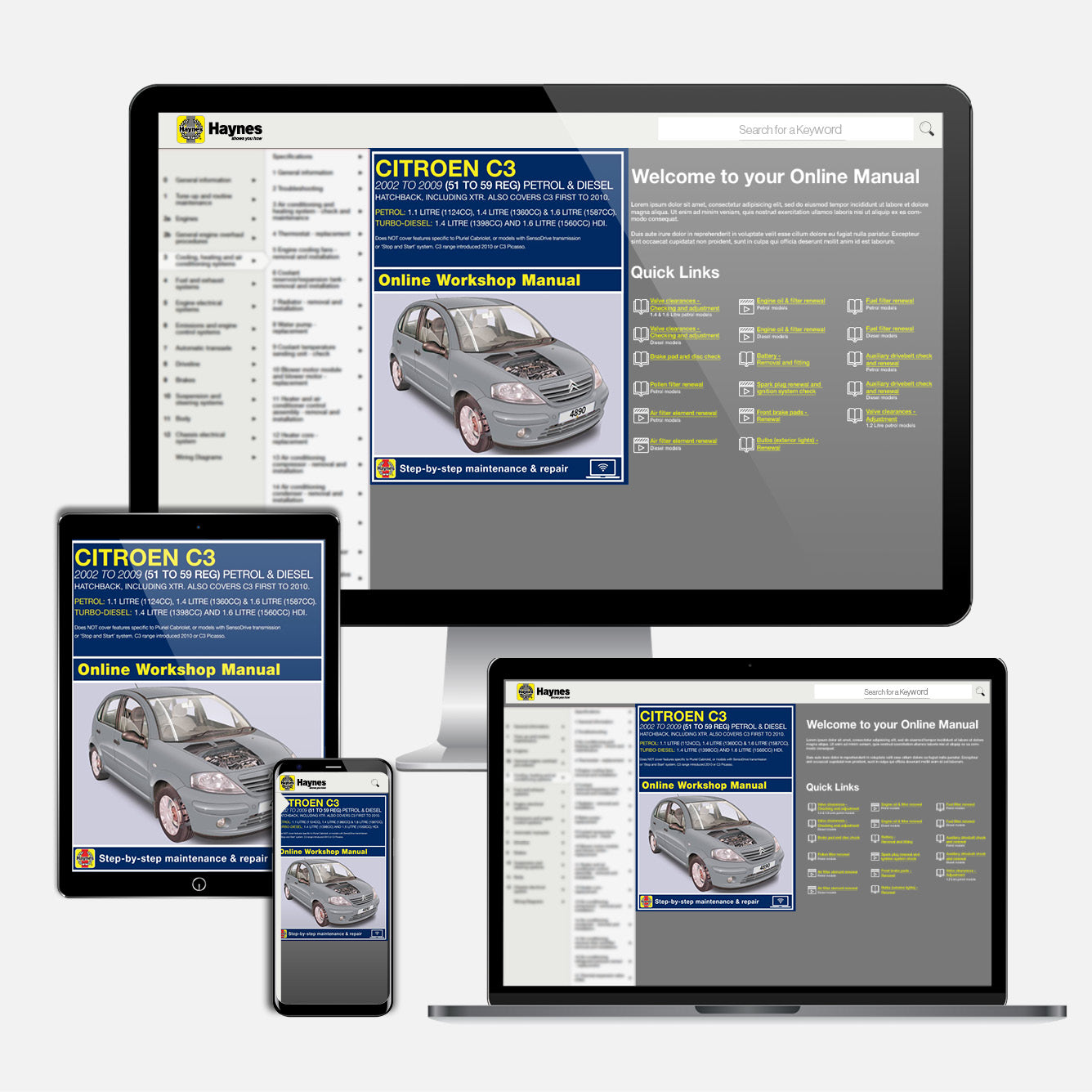 Citroen C3 Petrol & Diesel (2002-2009) Haynes Repair Manual