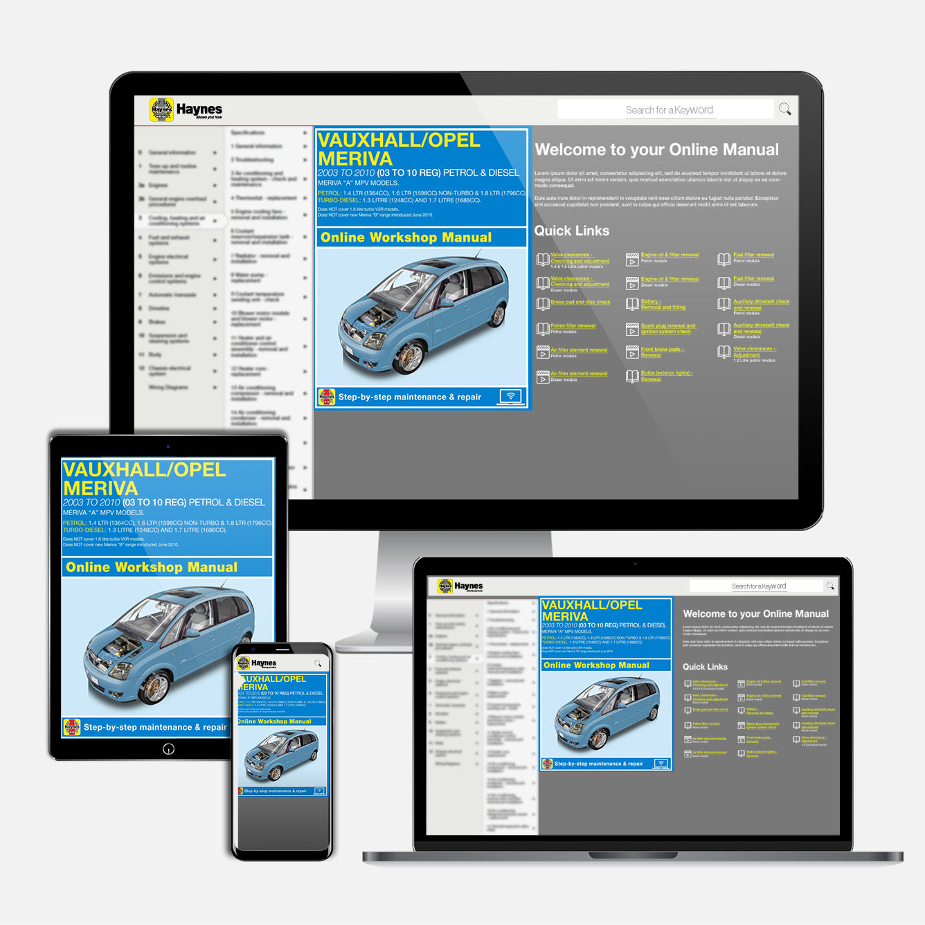 Vauxhall/Opel Meriva Petrol & Diesel (2003-May 2010) Haynes Repair Manual
