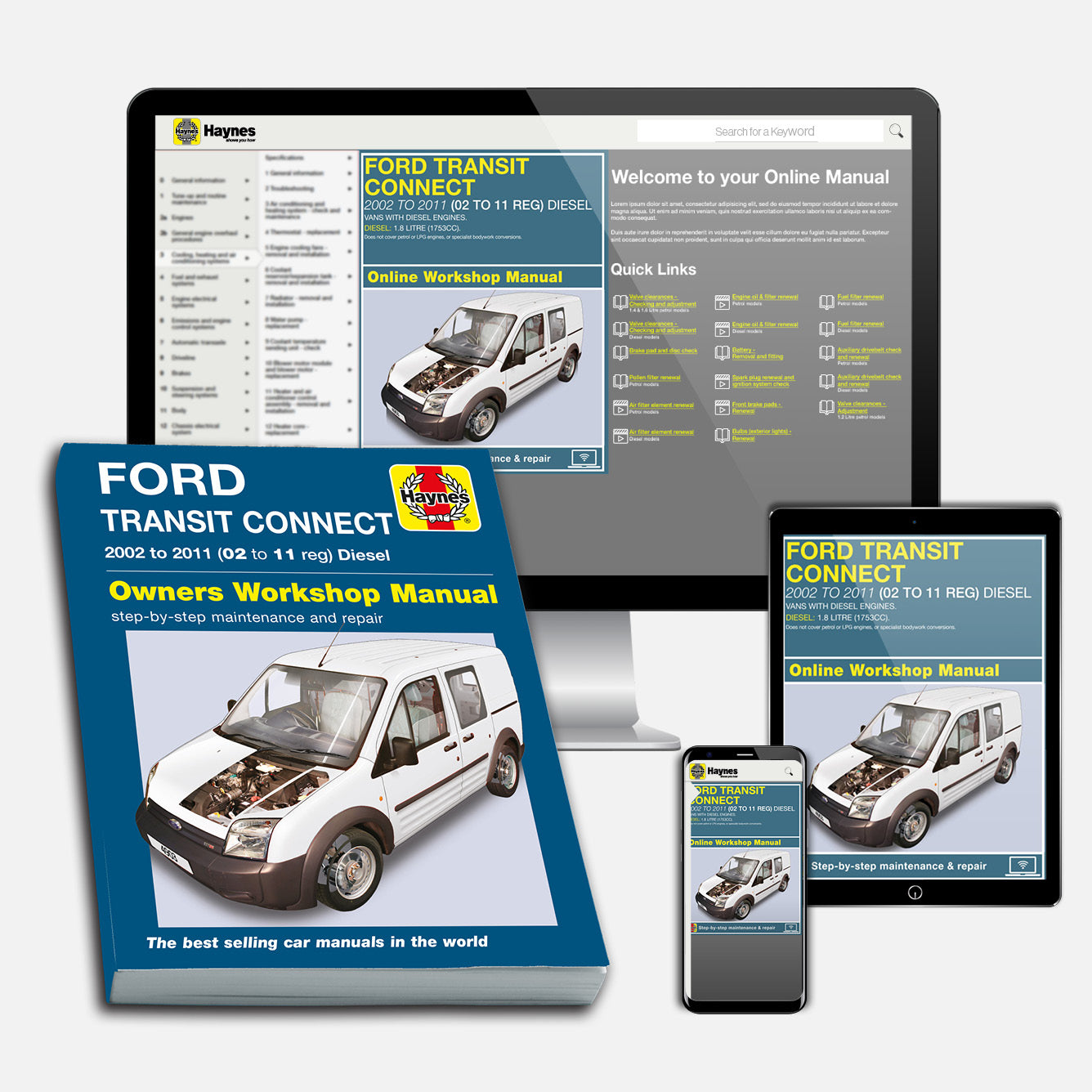 Ford Transit Connect Diesel (2002-2011) Haynes Repair Manual Bundle