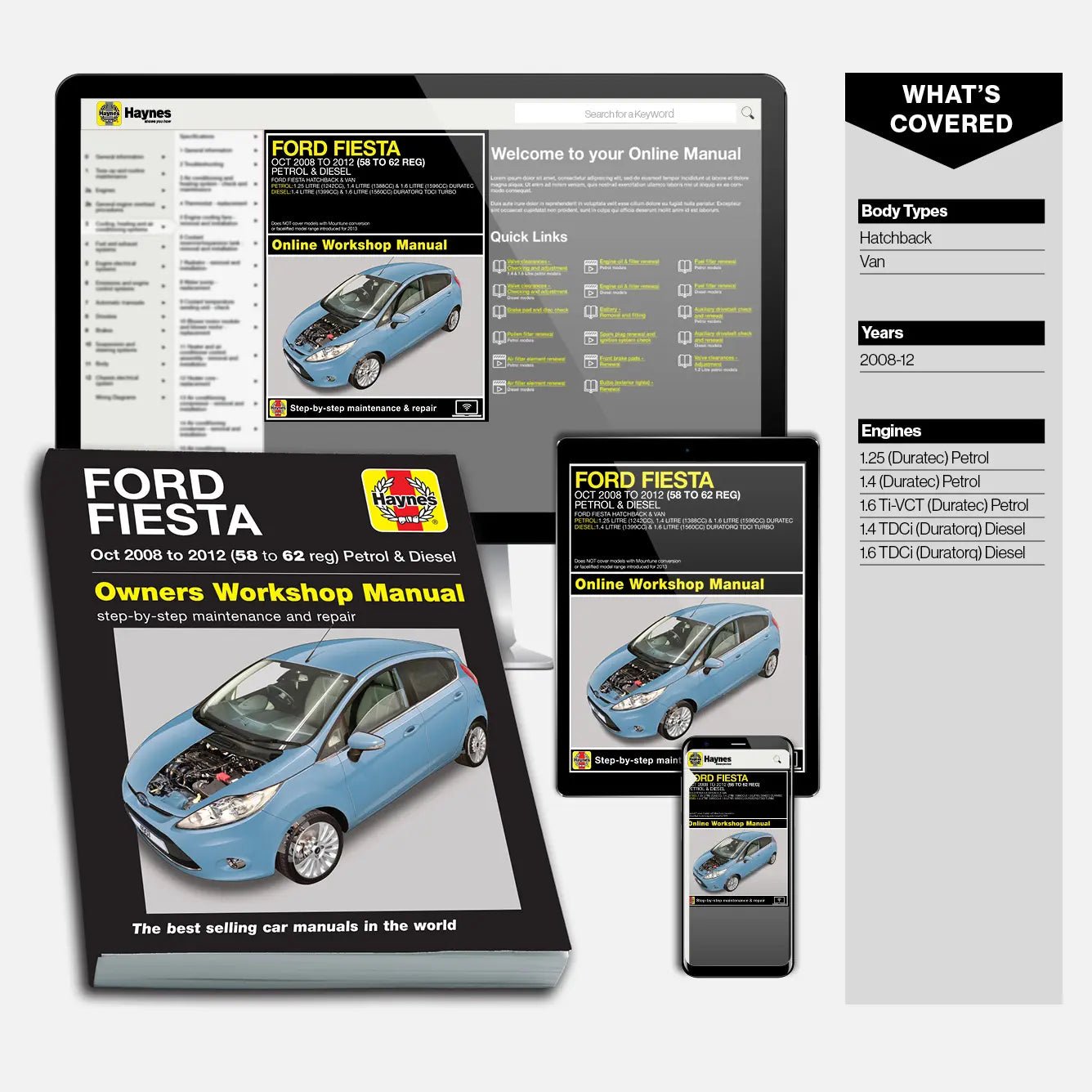 Ford Fiesta Petrol & Diesel (2008-2012) Haynes Repair Manual