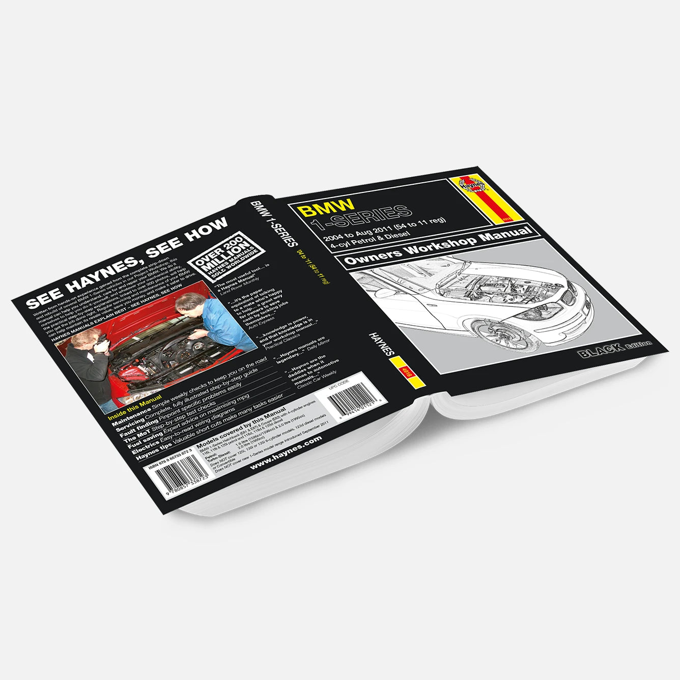 Ford Focus Haynes manual on a white background