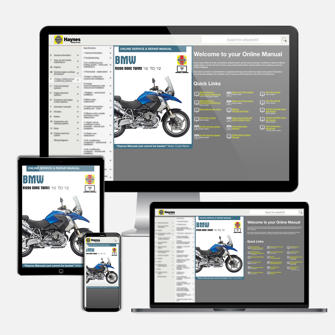 BMW R1200 dohc (2010-2012) Haynes Repair Manual - Premium Hardback Edition
