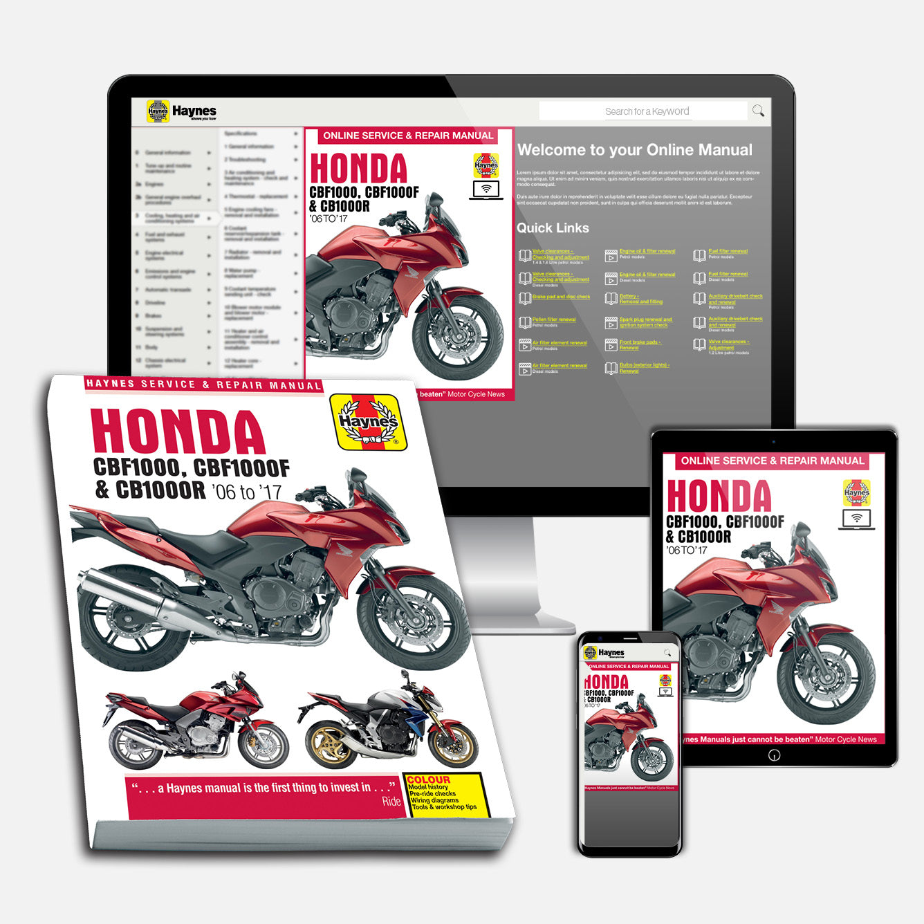 Honda CBF1000 (2006-2010), CBF1000F (2011-2017) & CB1000R (2008-2017) Haynes Repair Manual