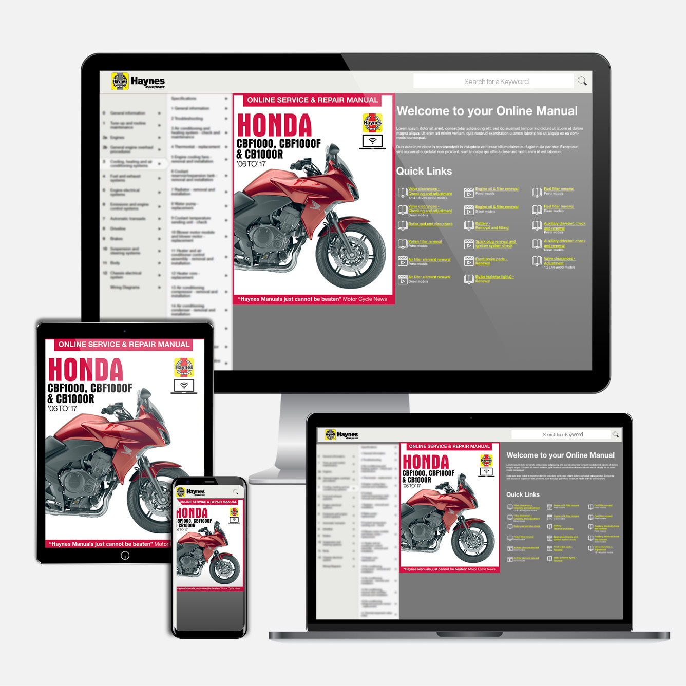 Honda CBF1000 (2006-2010), CBF1000F (2011-2017) & CB1000R (2008-2017) Haynes Repair Manual