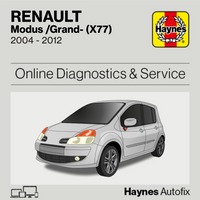 Renault Modus /Grand- (X77) 2004 to 2012 Haynes Online Diagnostics & Service Guide