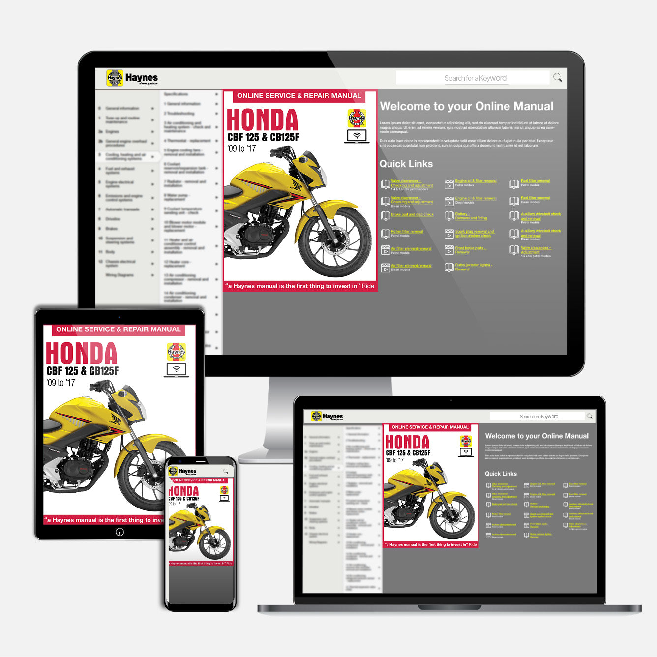 Honda CBF125 (2009-2017) Haynes Repair Manual