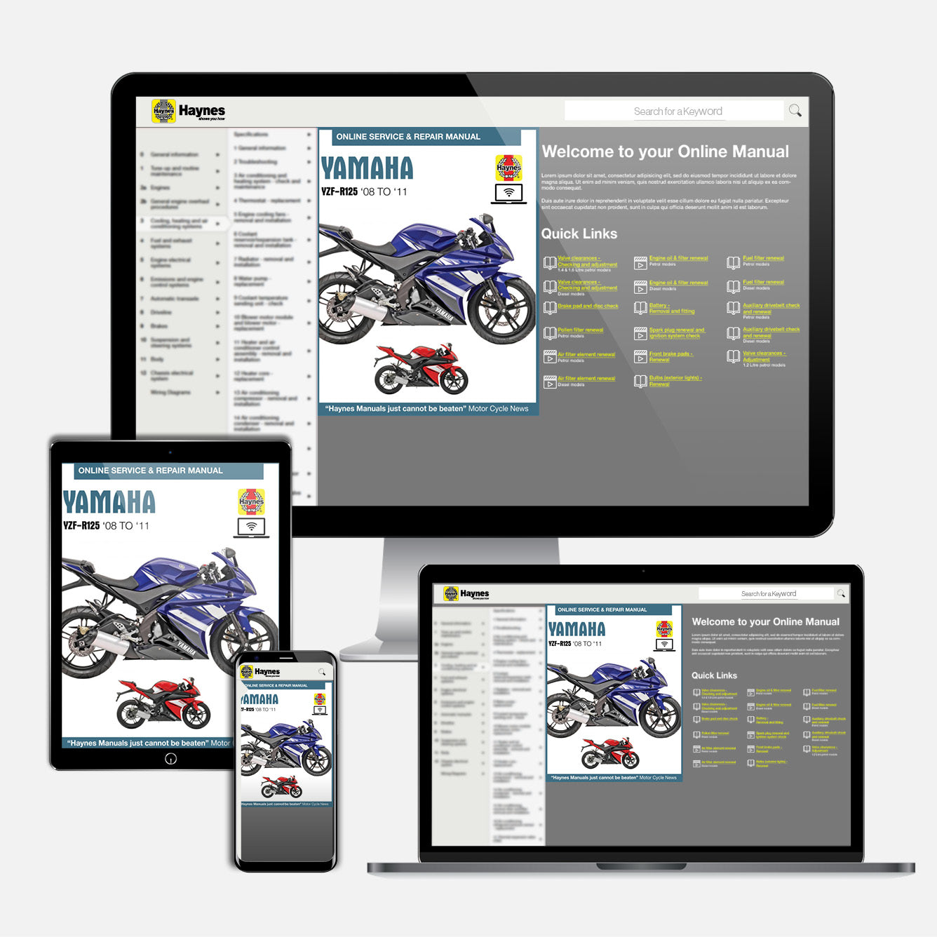 Yamaha YZF-R125 (2008-2011) Haynes Repair Manual