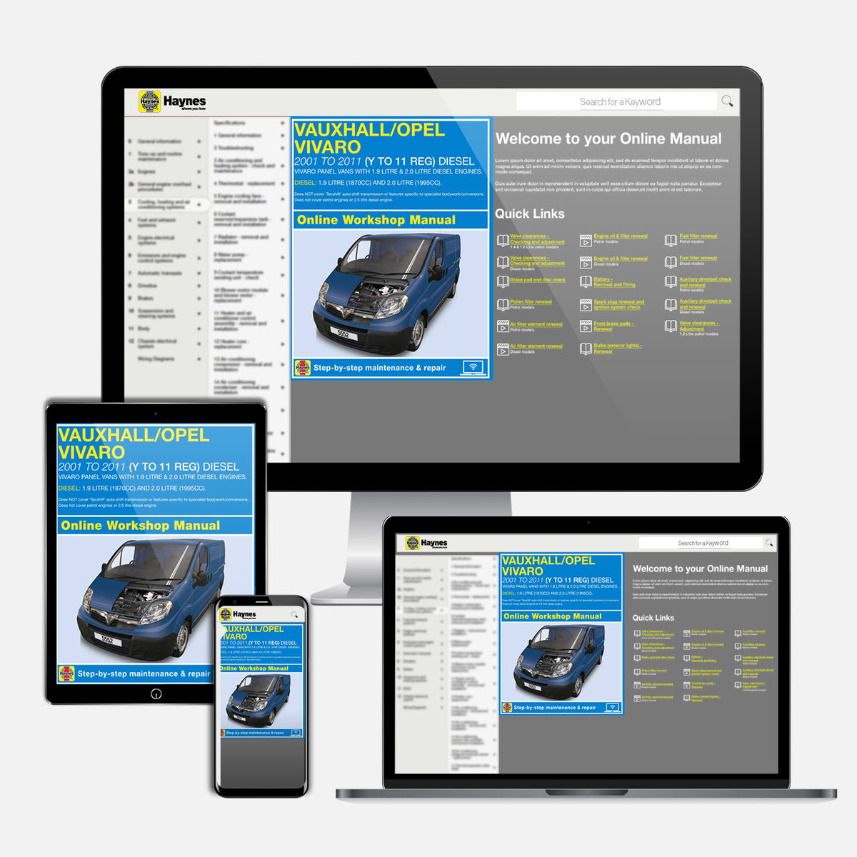 Vauxhall/Opel Vivaro Diesel (2001-2011) Haynes Repair Manual