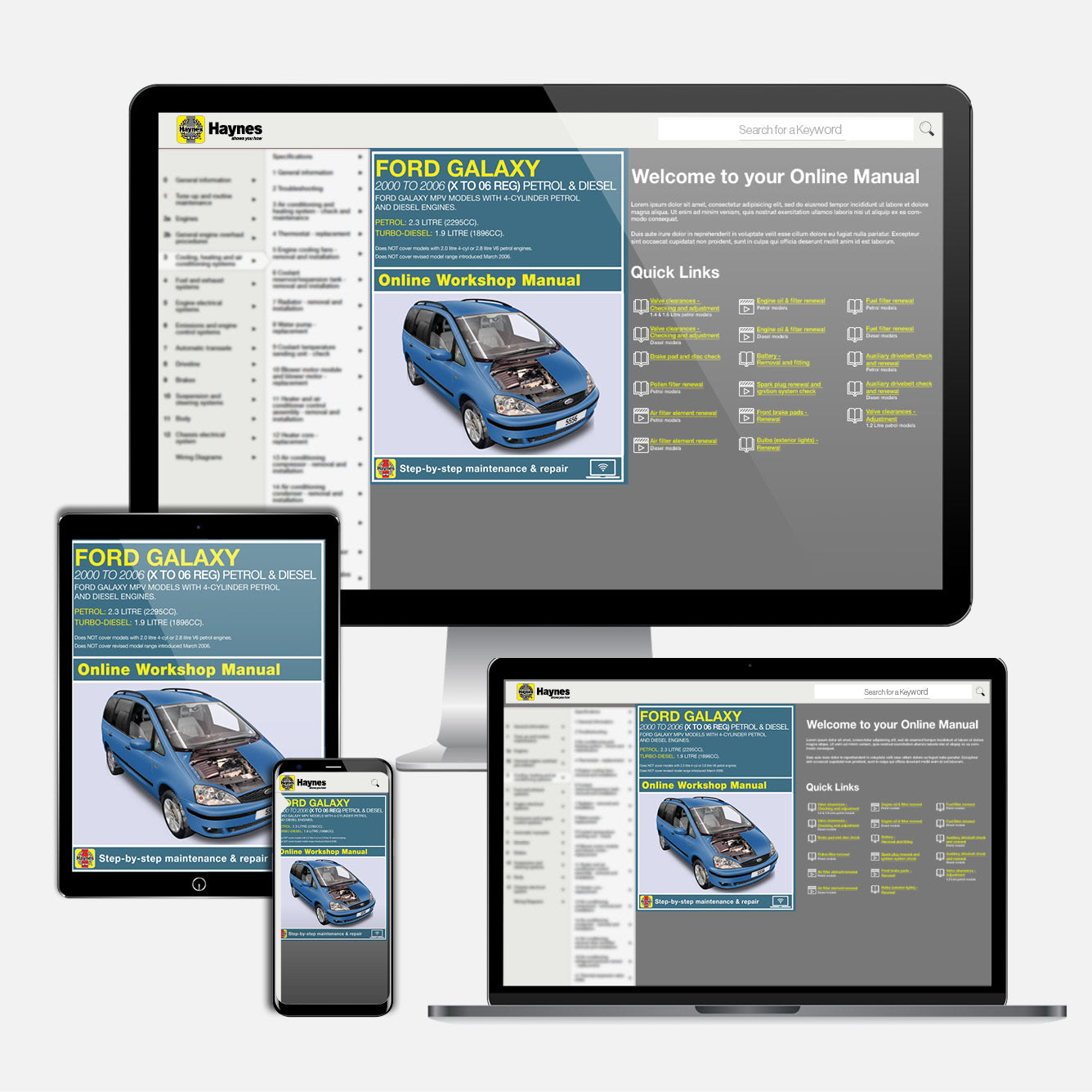 Ford Galaxy Petrol & Diesel (2000-2006) Haynes Repair Manual