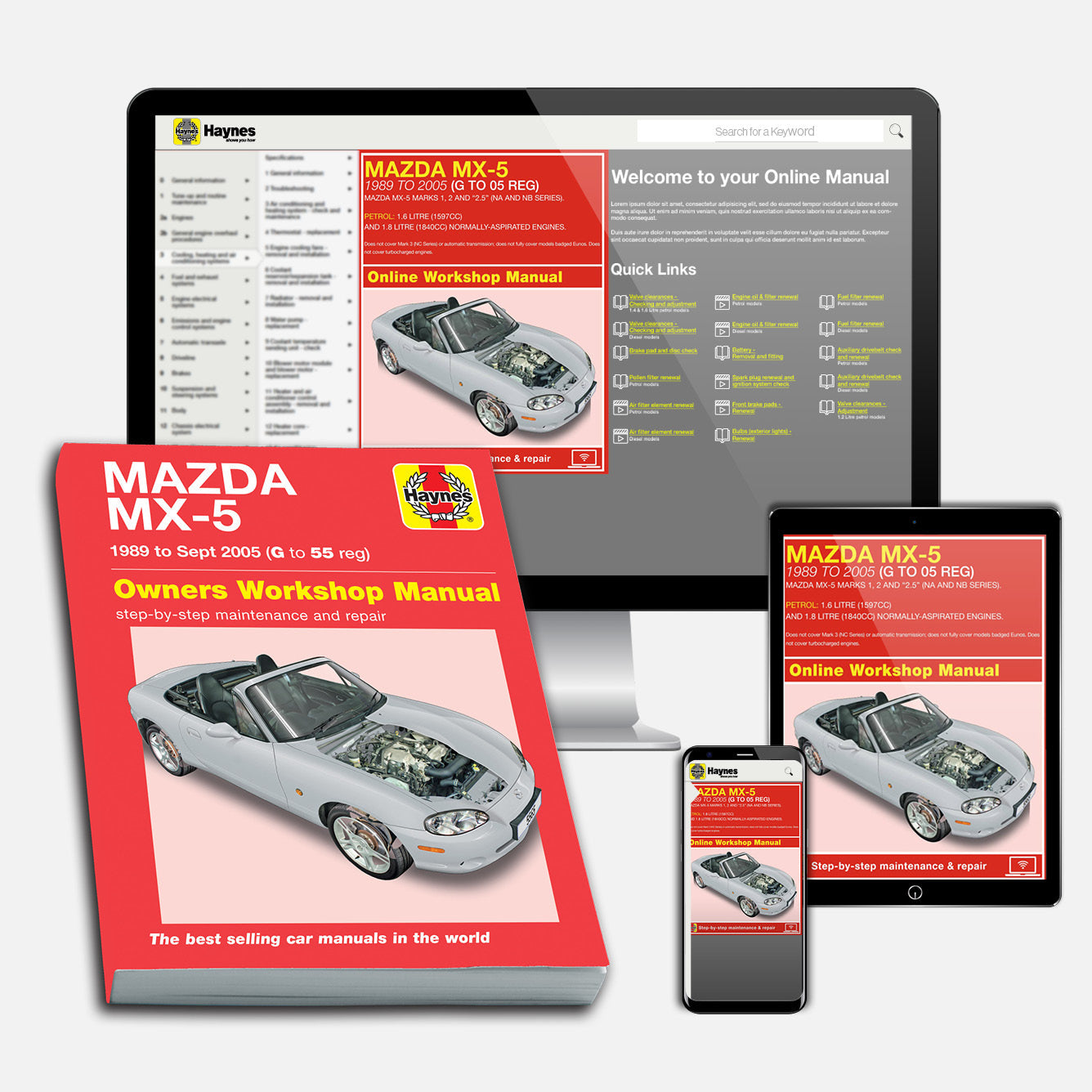 Mazda MX-5 (1989-2005) Haynes Repair Manual Bundle