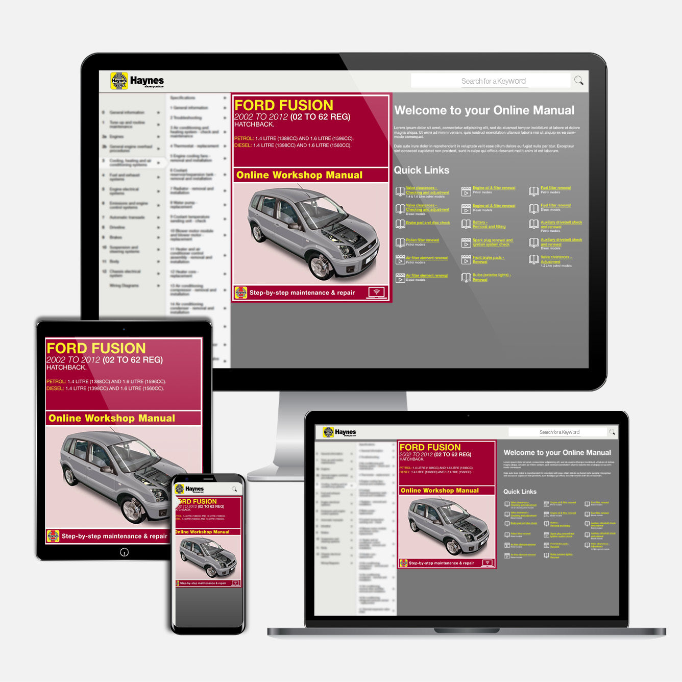 Ford Fusion Petrol & Diesel (2002-2012) Haynes Repair Manual