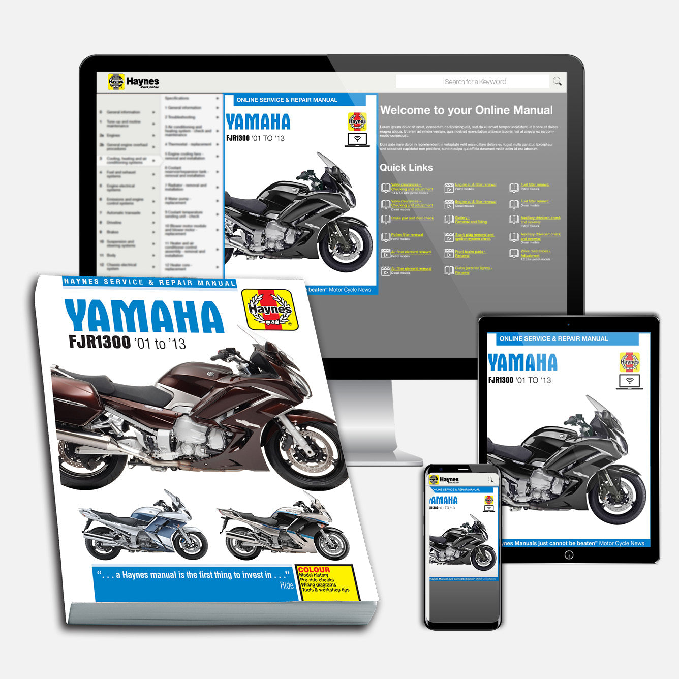 Yamaha FJR1300 (2001-2013) Haynes Repair Manual Bundle