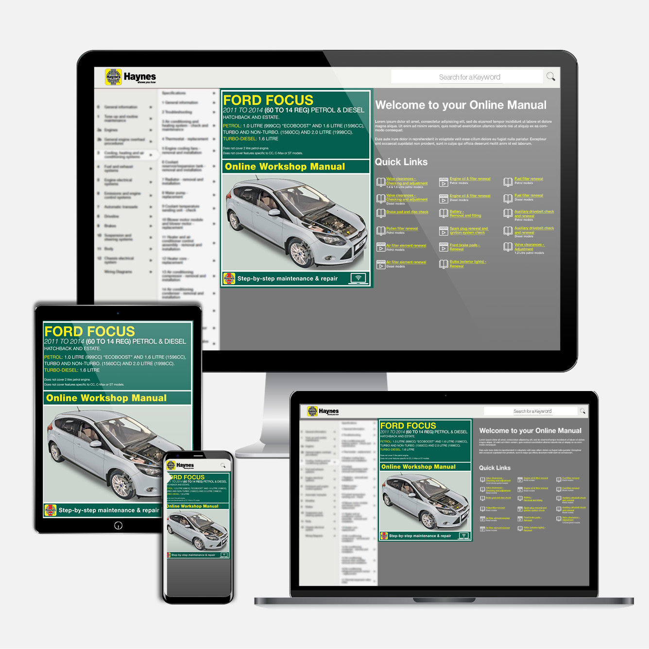 Ford Focus Petrol & Diesel (2011-2014) Haynes Repair Manual