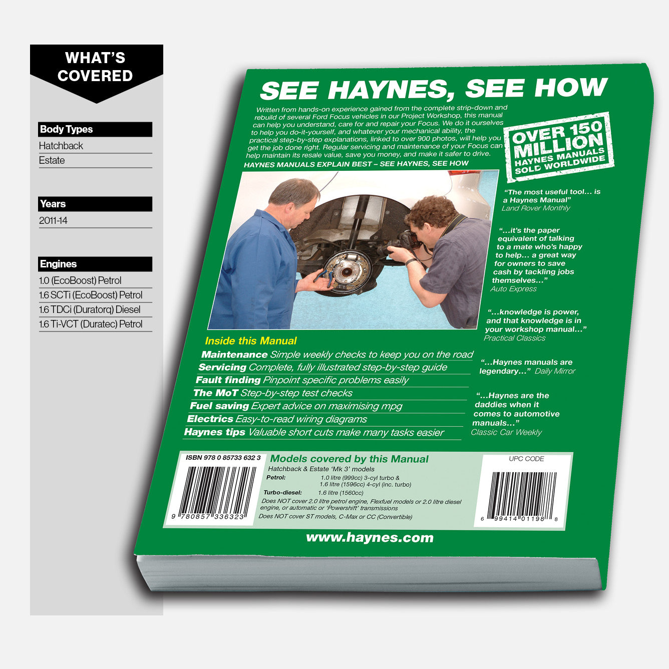 Ford Focus Petrol & Diesel (2011-2014) Haynes Repair Manual Printed Book