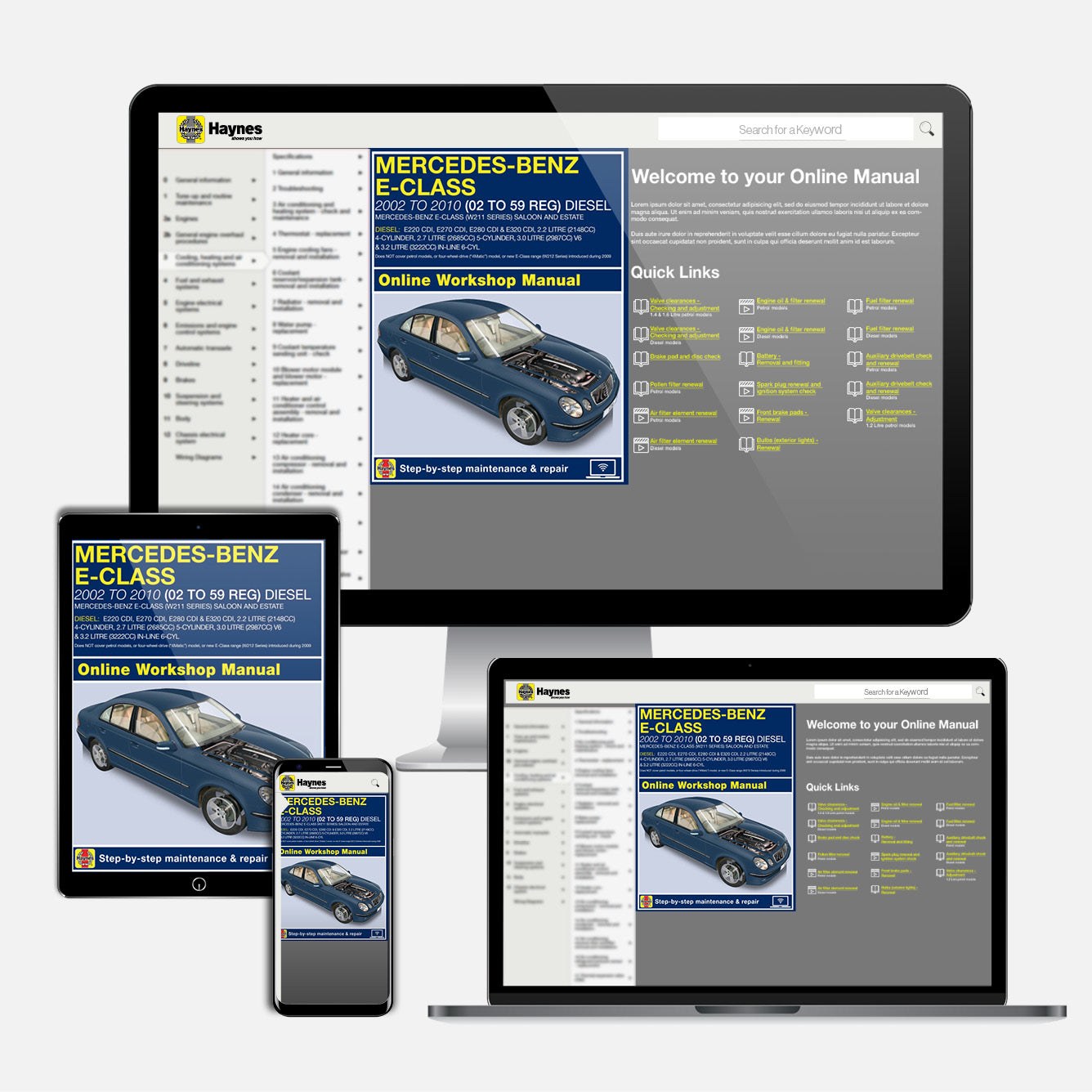 Mercedes-Benz E-Class Diesel (2002-2010) Haynes Repair Manual