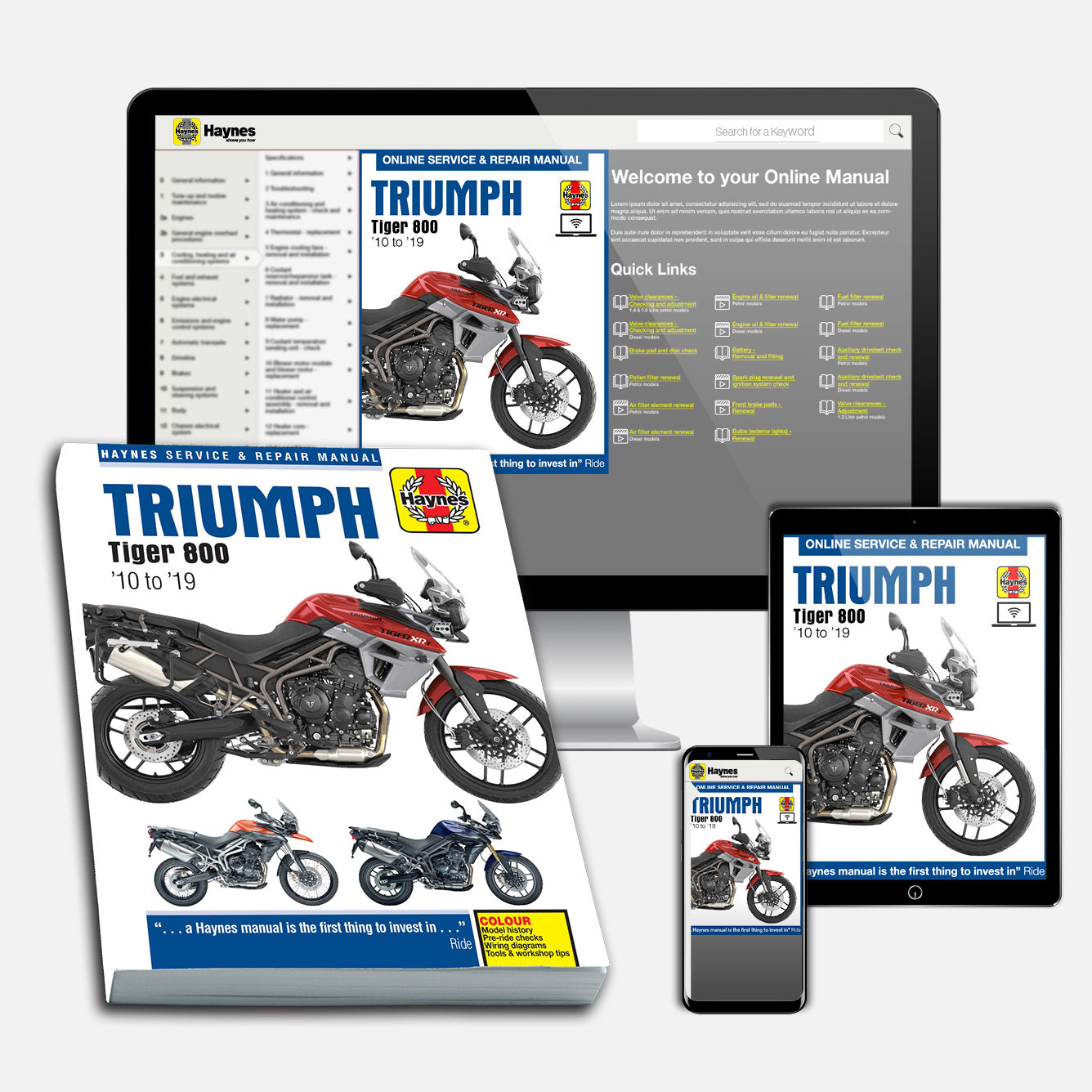 Triumph Tiger 800 (2010-2019) Haynes Repair Manual