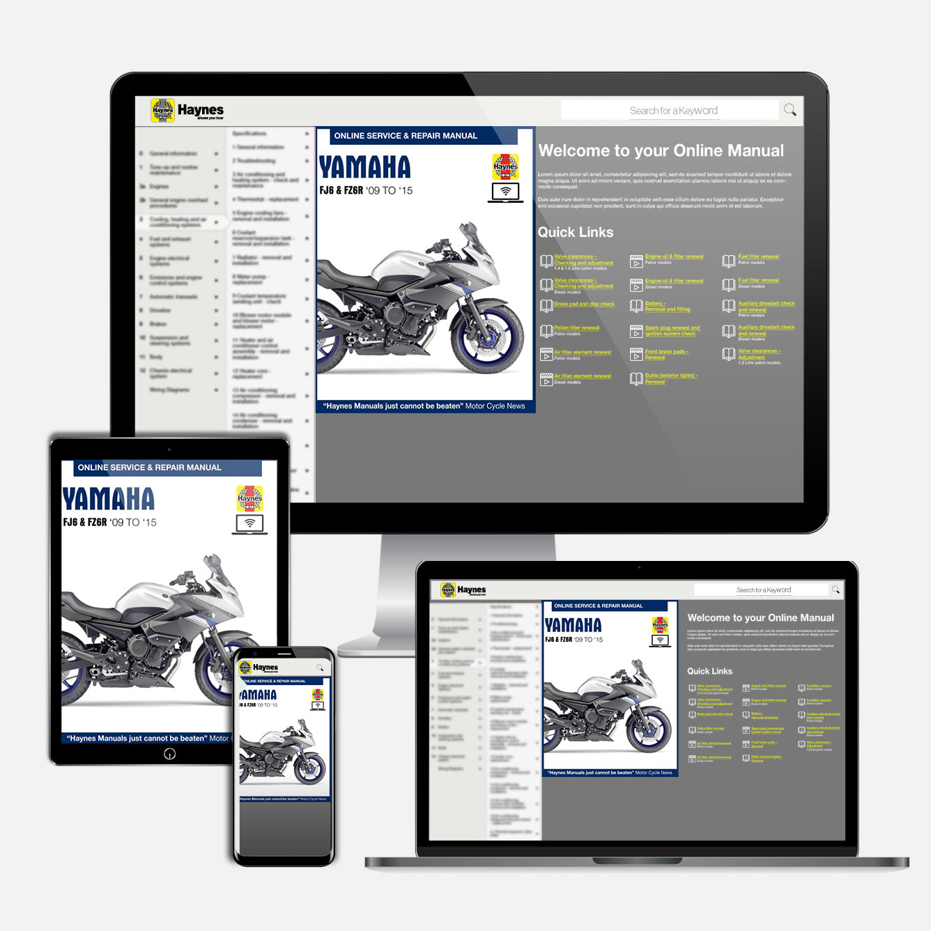 Yamaha XJ6 & FZ6R (2009-2015) Haynes Repair Manual