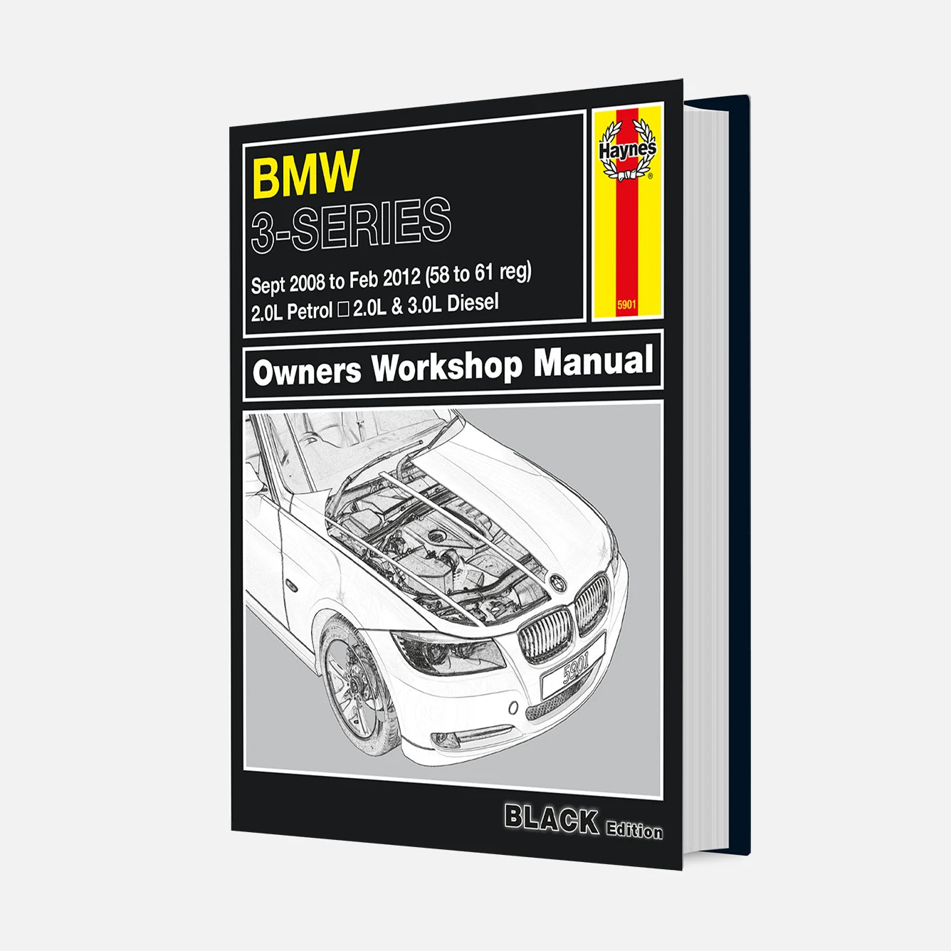 BMW 3-Series owners workshop manual on a white background