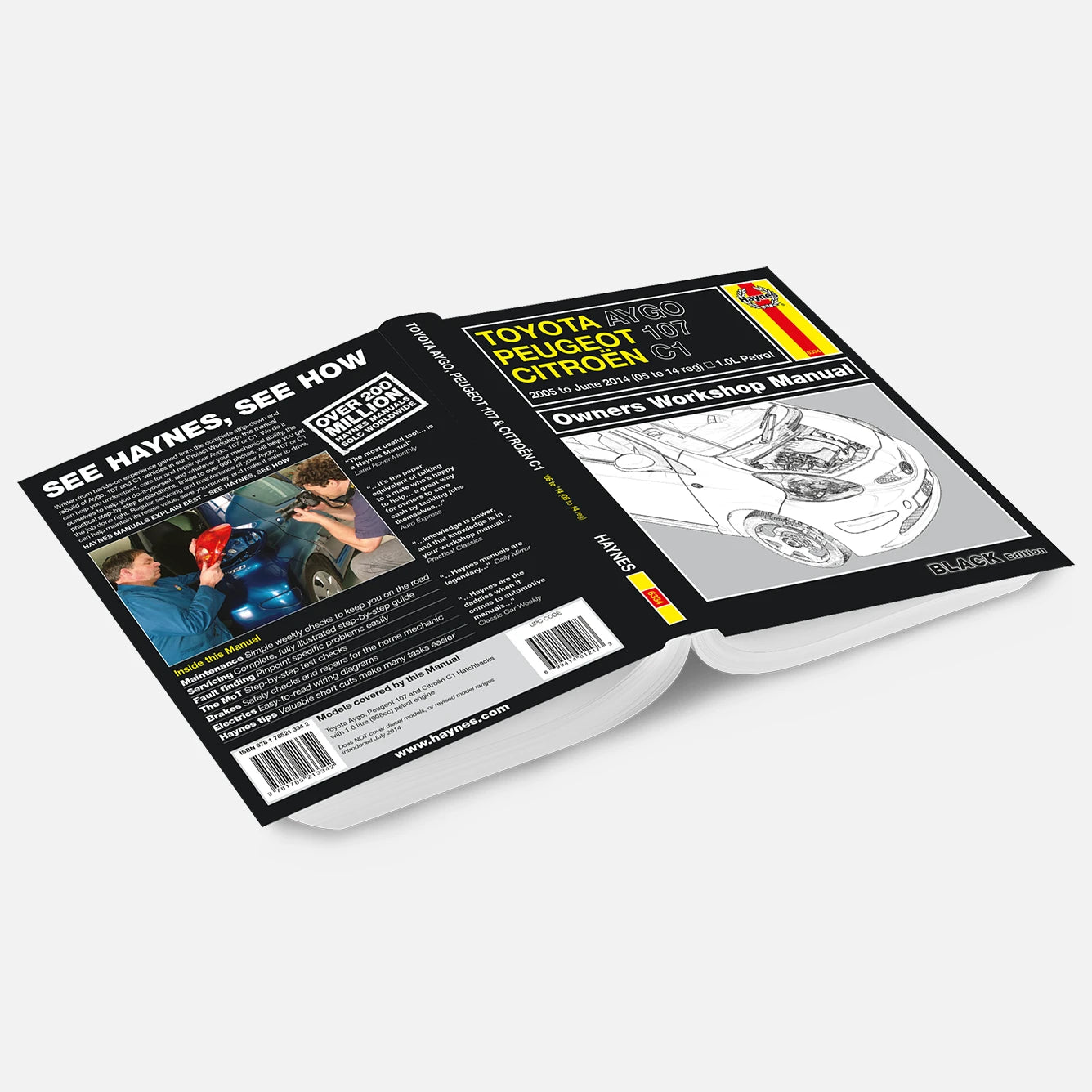 Haynes manual for Ford Transit on a white background