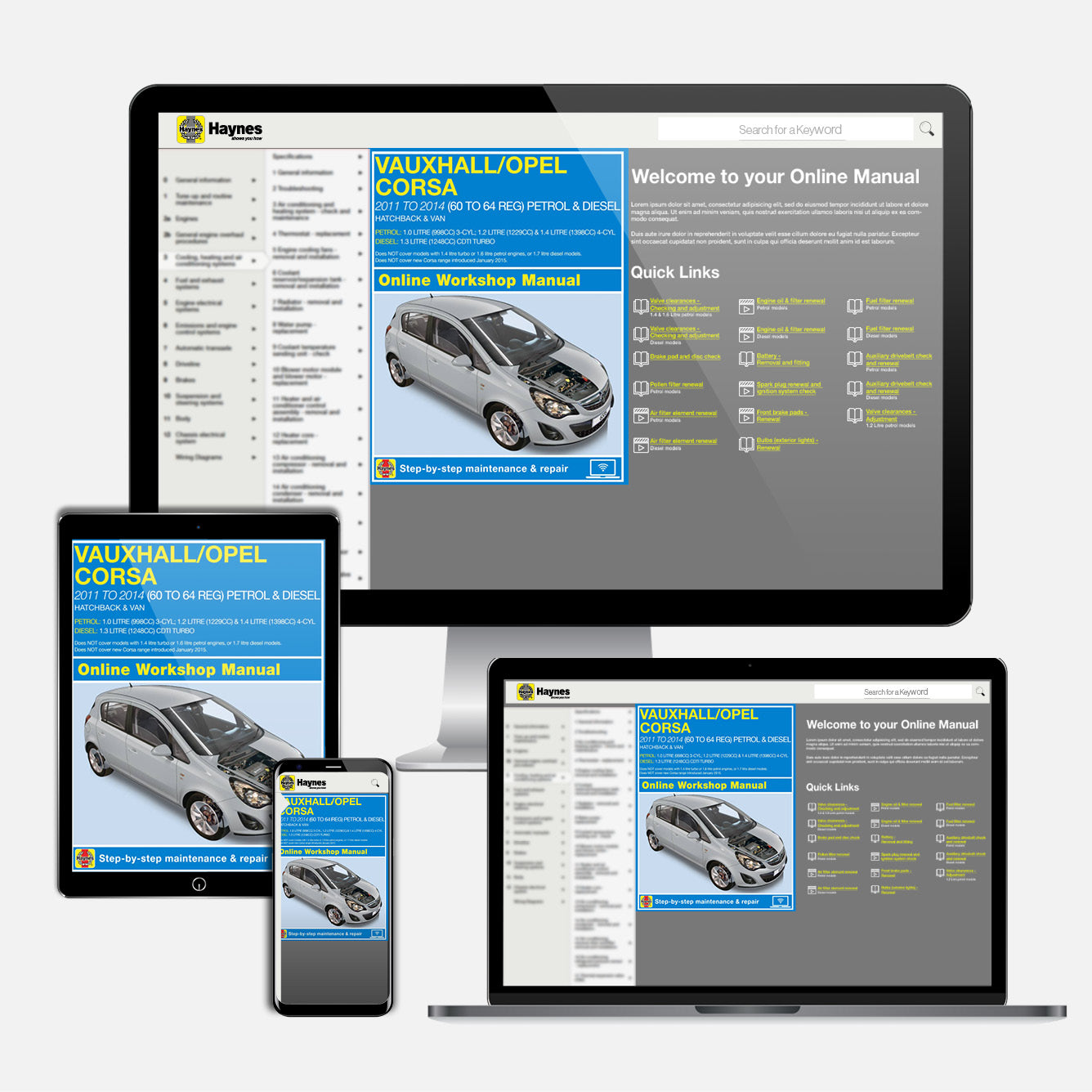 Vauxhall/Opel Corsa petrol & diesel (2011-2014) 60 to 64 Haynes Repair Manual