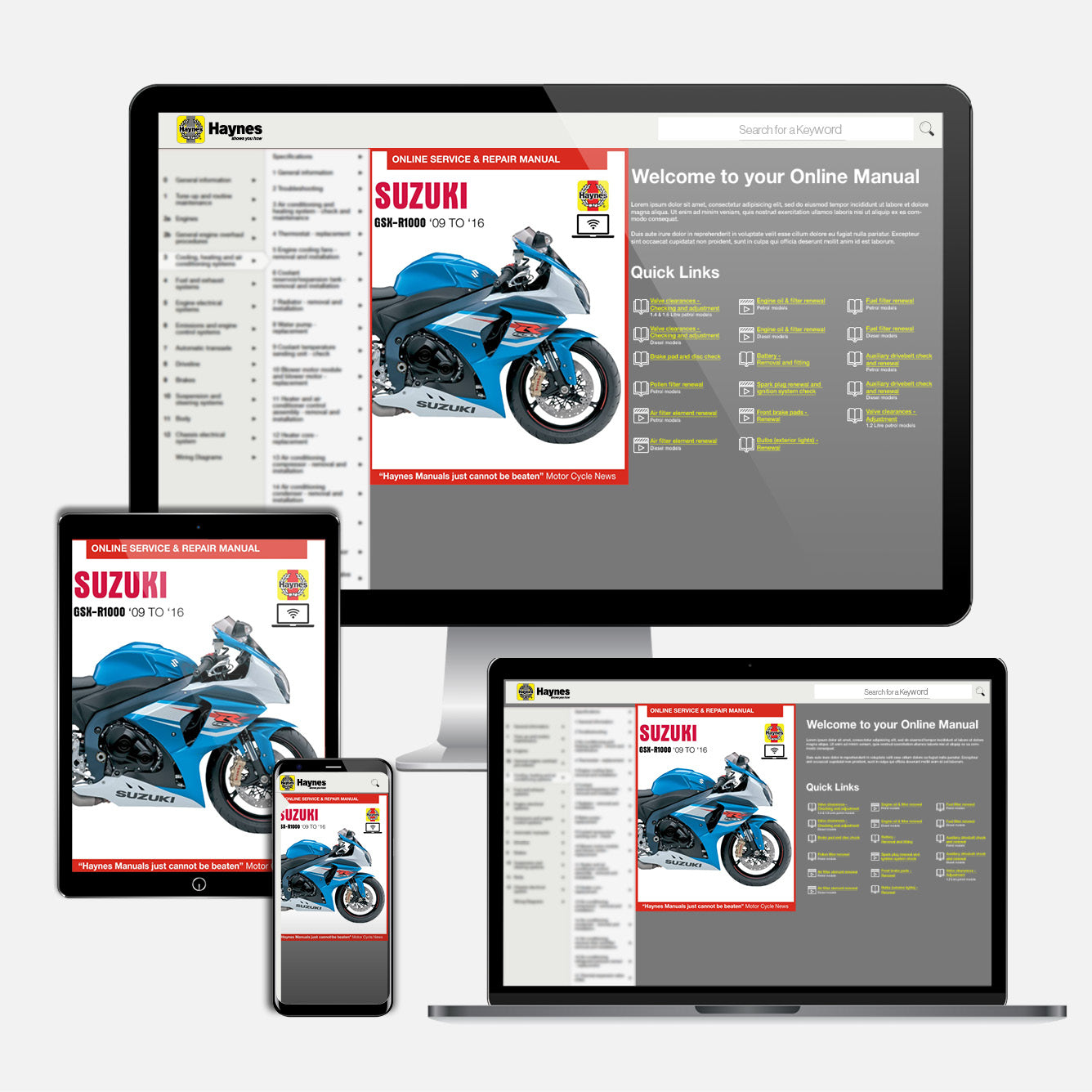 Suzuki GSX-R1000 (2009-2016) Haynes Repair Manual