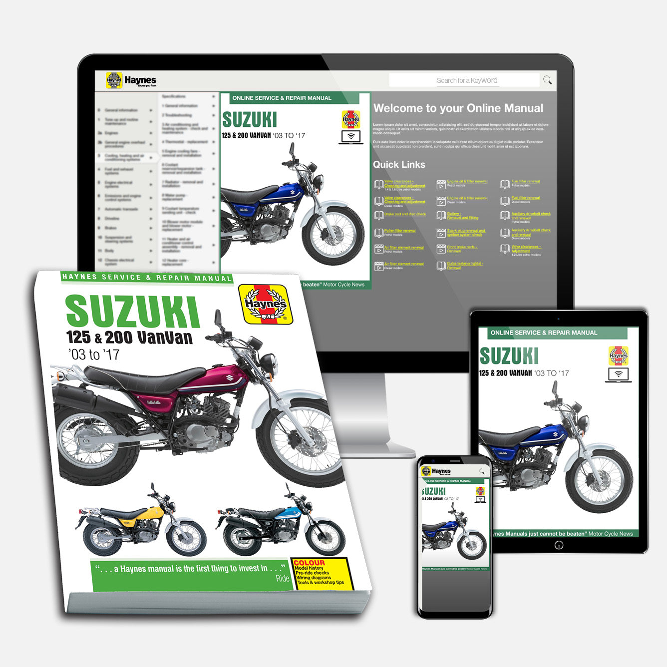 Suzuki RV125/200 VanVan (2003-2017) Haynes Repair Manual
