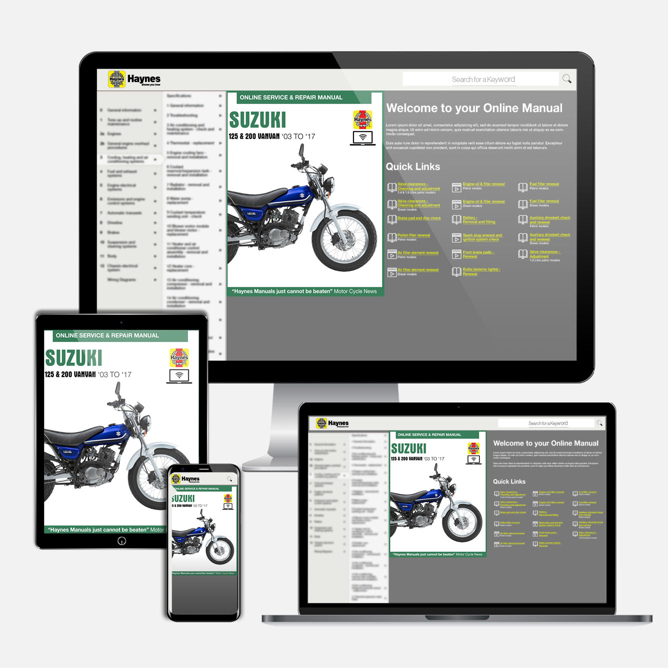Suzuki RV125/200 VanVan (2003-2017) Haynes Repair Manual