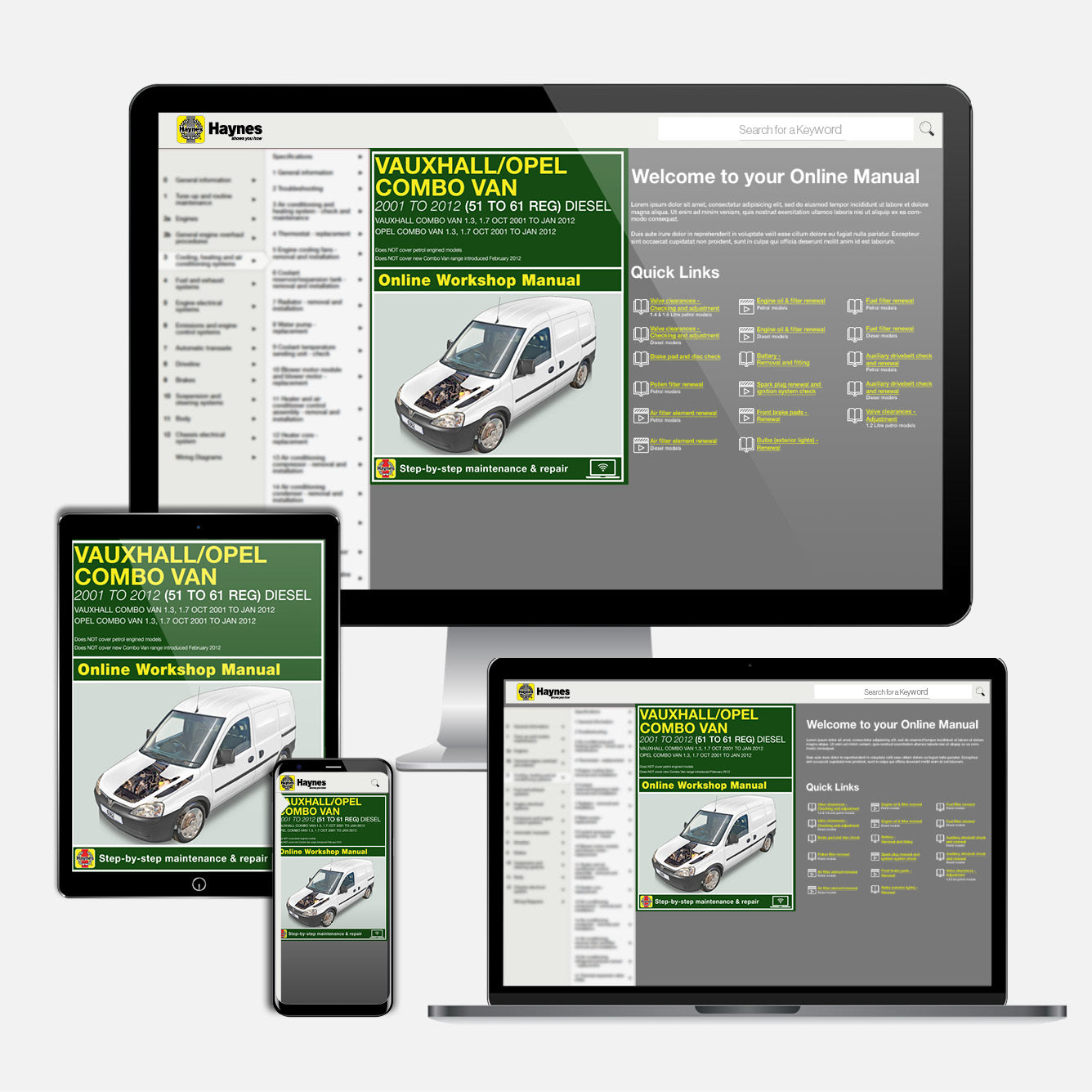 Vauxhall/Opel Combo Diesel Van (Oct 2001-Jan 2012) 51 to 61 Haynes Repair Manual
