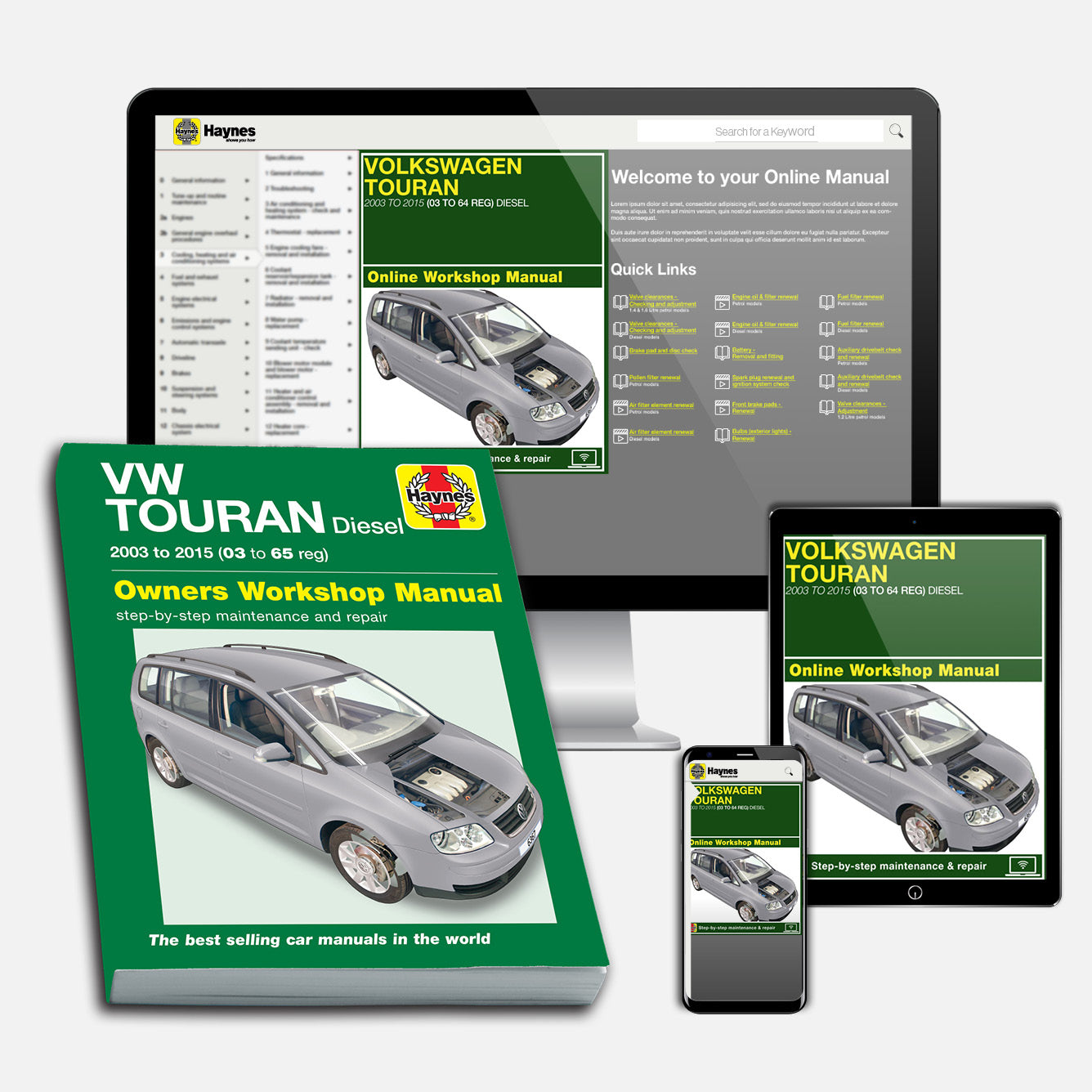 Volkswagen Touran Diesel (2003-2015) 03 to 65 Haynes Repair Manual