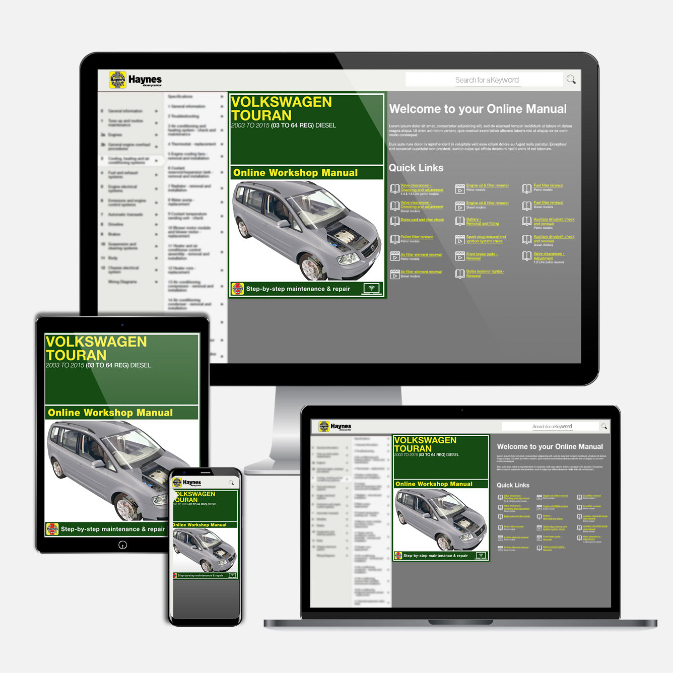 Volkswagen Touran Diesel (2003-2015) 03 to 65 Haynes Repair Manual