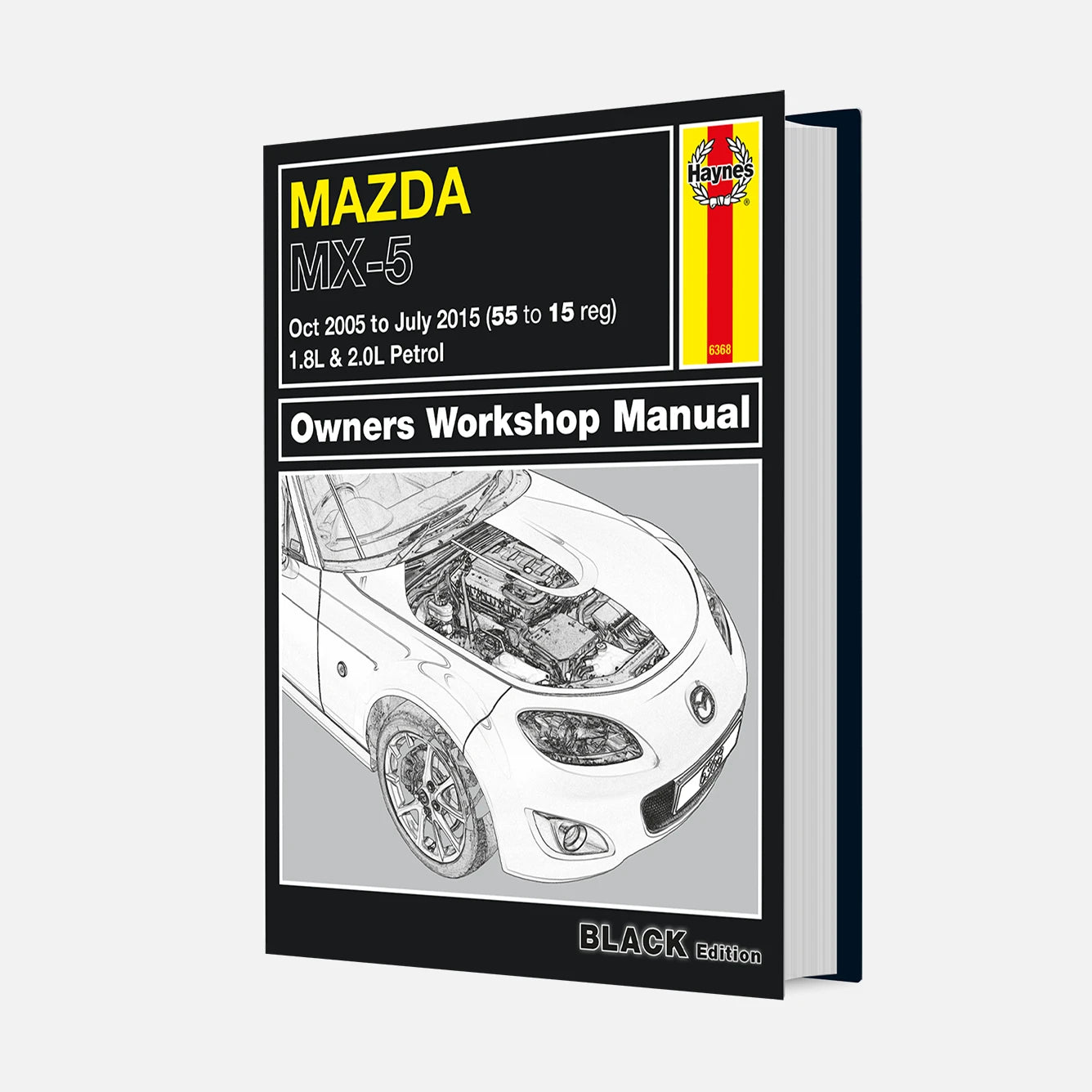 Mazda MX-5 workshop manual on a white background