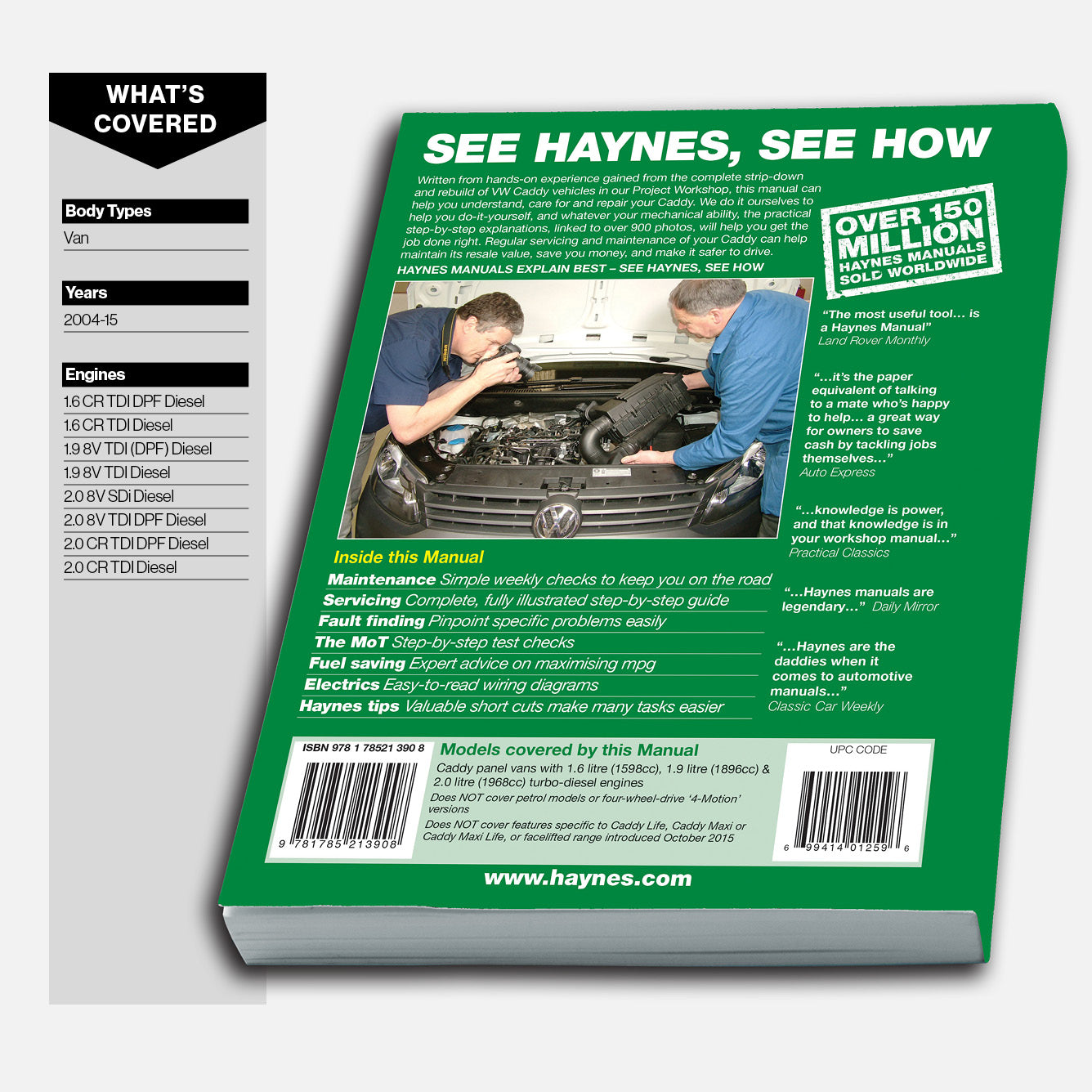 Haynes automotive manual with text and images on a white background