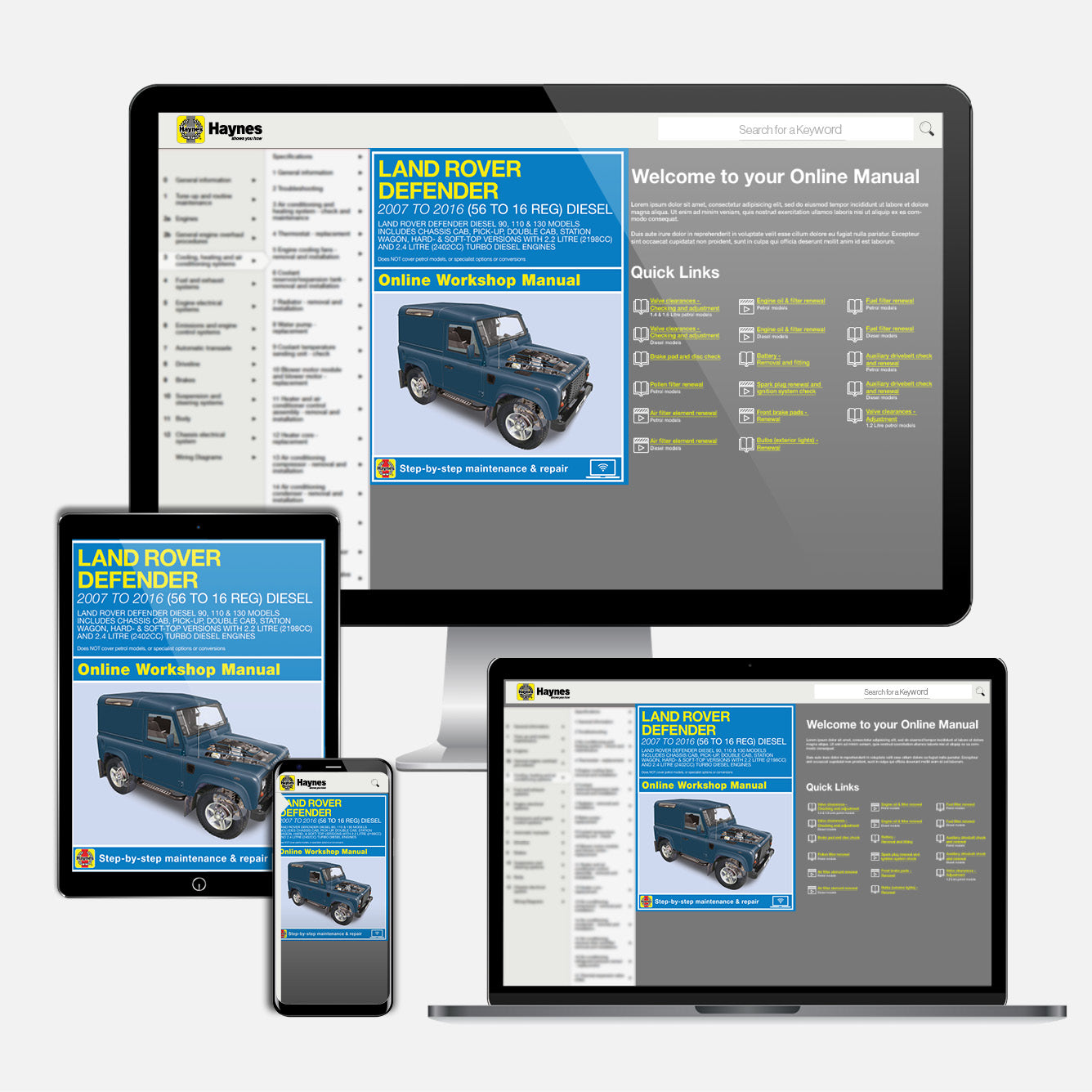 Land Rover Defender Diesel (Feb 2007-2016) 56 to 16 Haynes Repair Manual